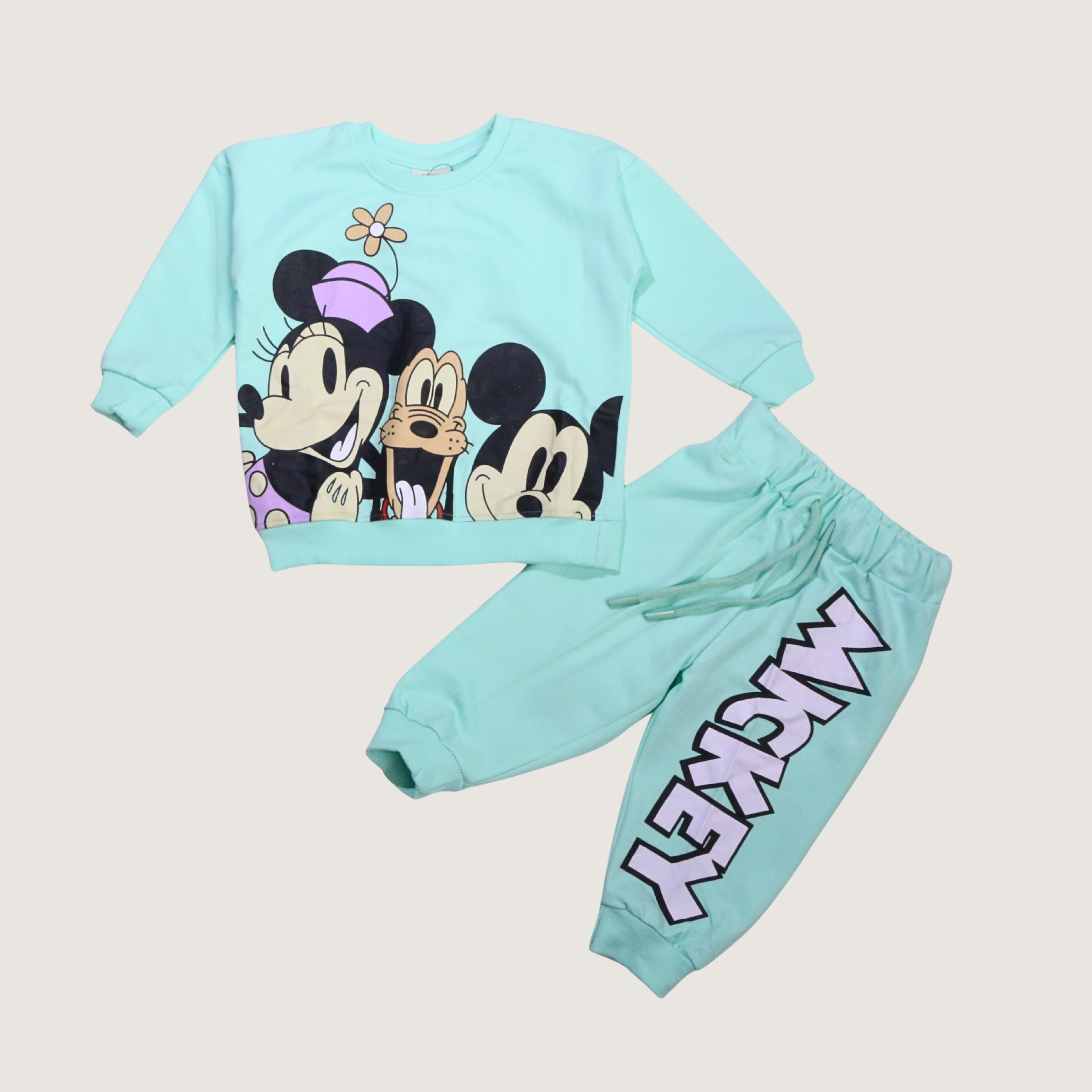 بيجامة كات ماري الوردية بأكمام طويلة (بنات)