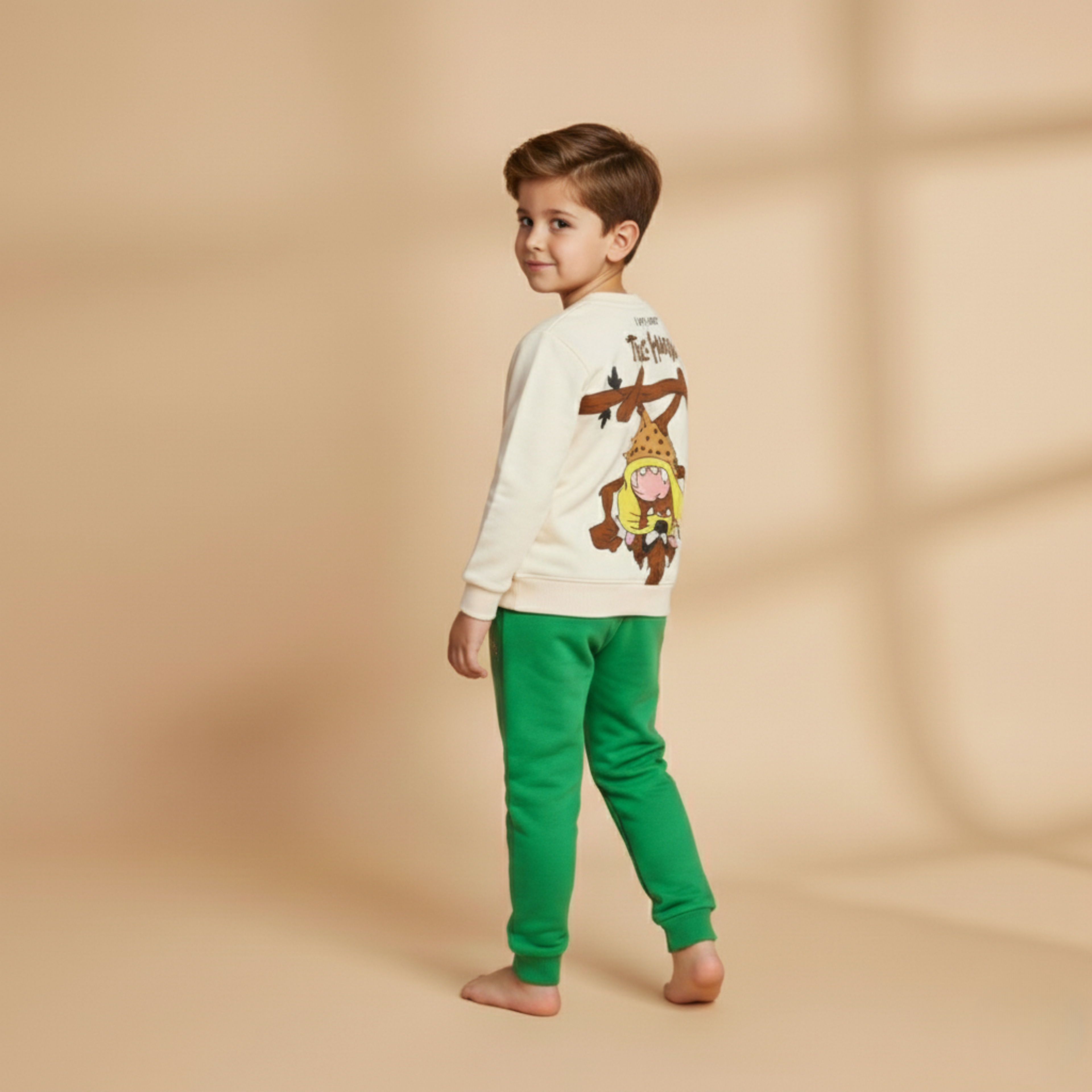 بيجامة كات ماري الوردية بأكمام طويلة (بنات)