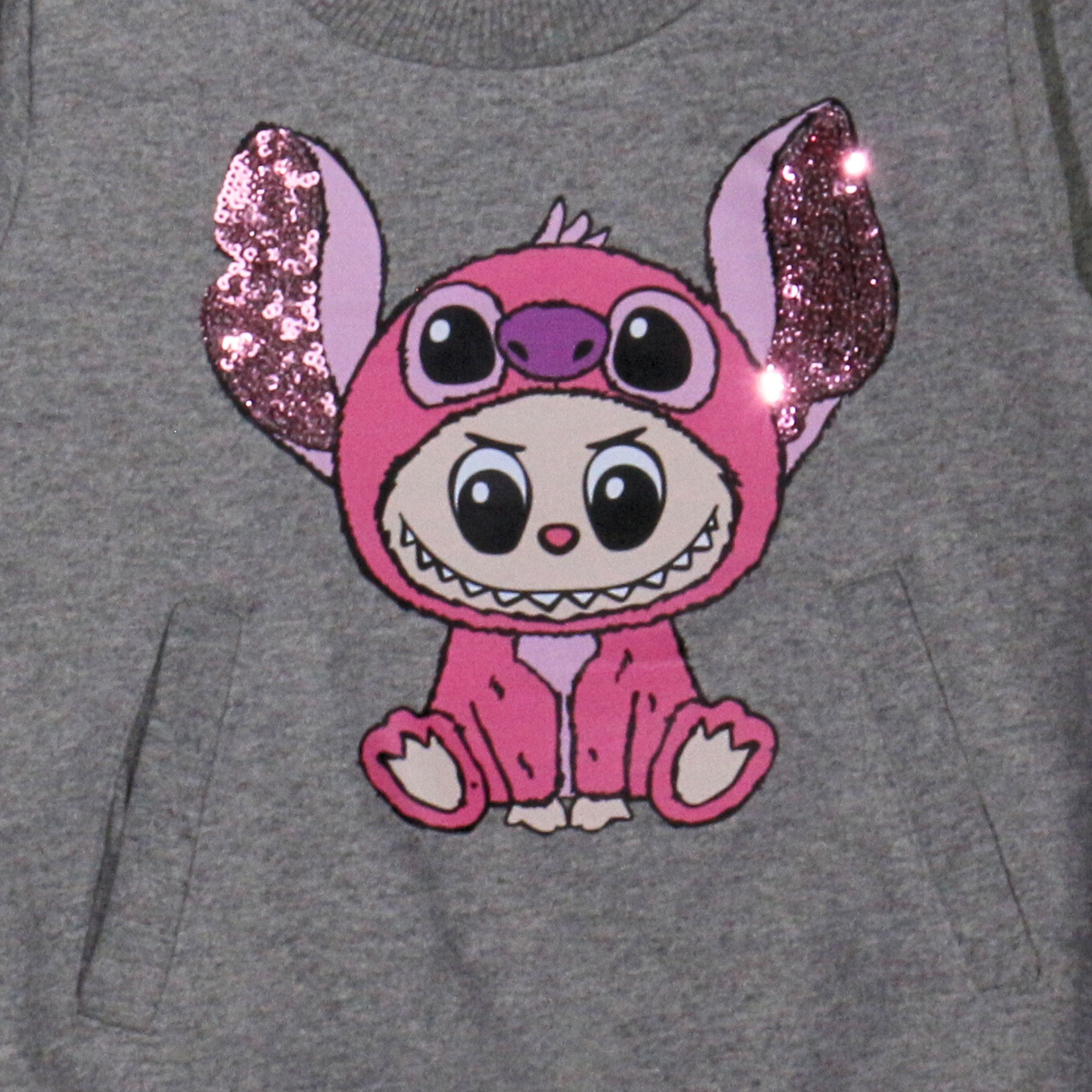 بيجامة كات ماري الوردية بأكمام طويلة (بنات)