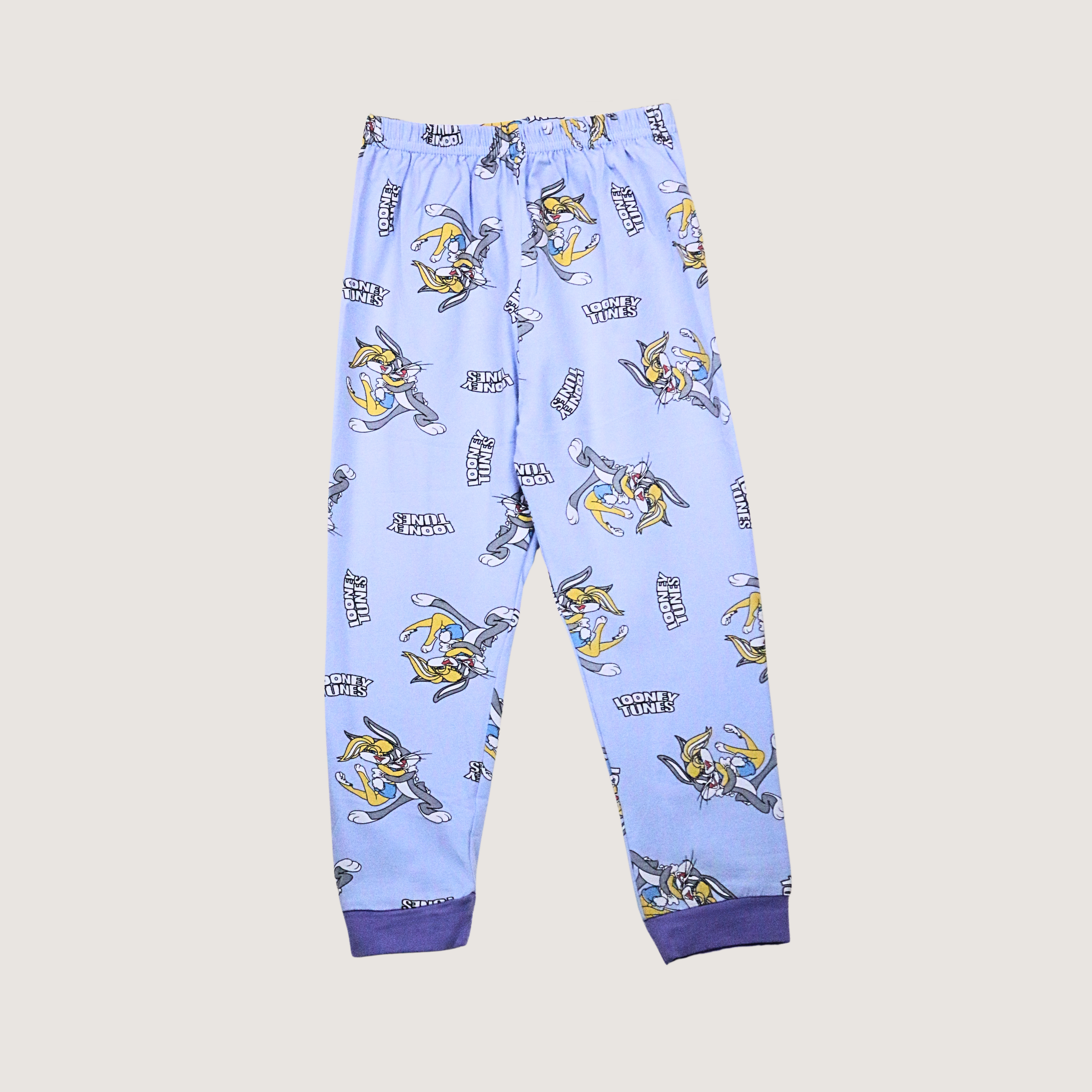 بيجامة أرنب أرجوانية بأكمام طويلة (بنات)