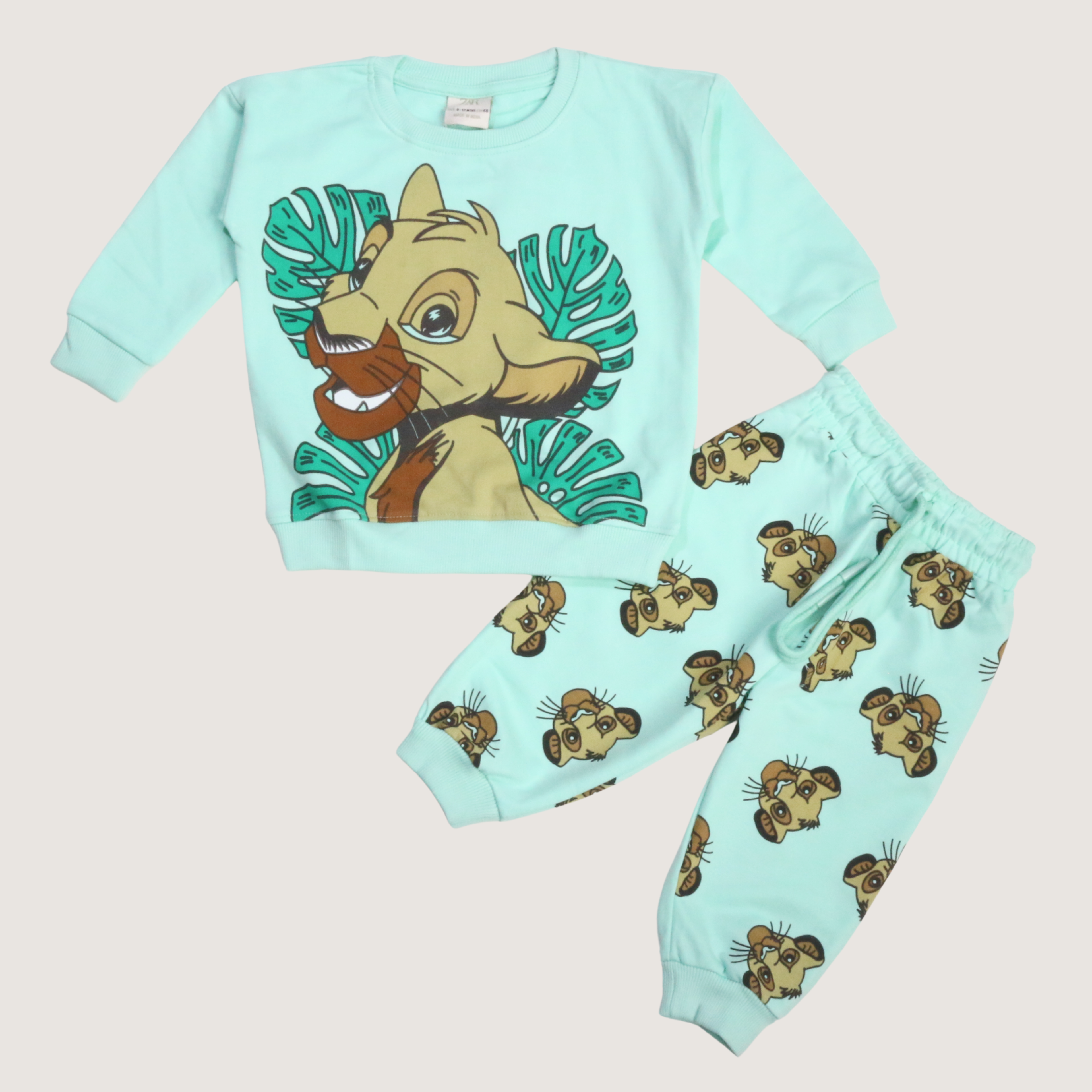 بيجامة كات ماري الوردية بأكمام طويلة (بنات)