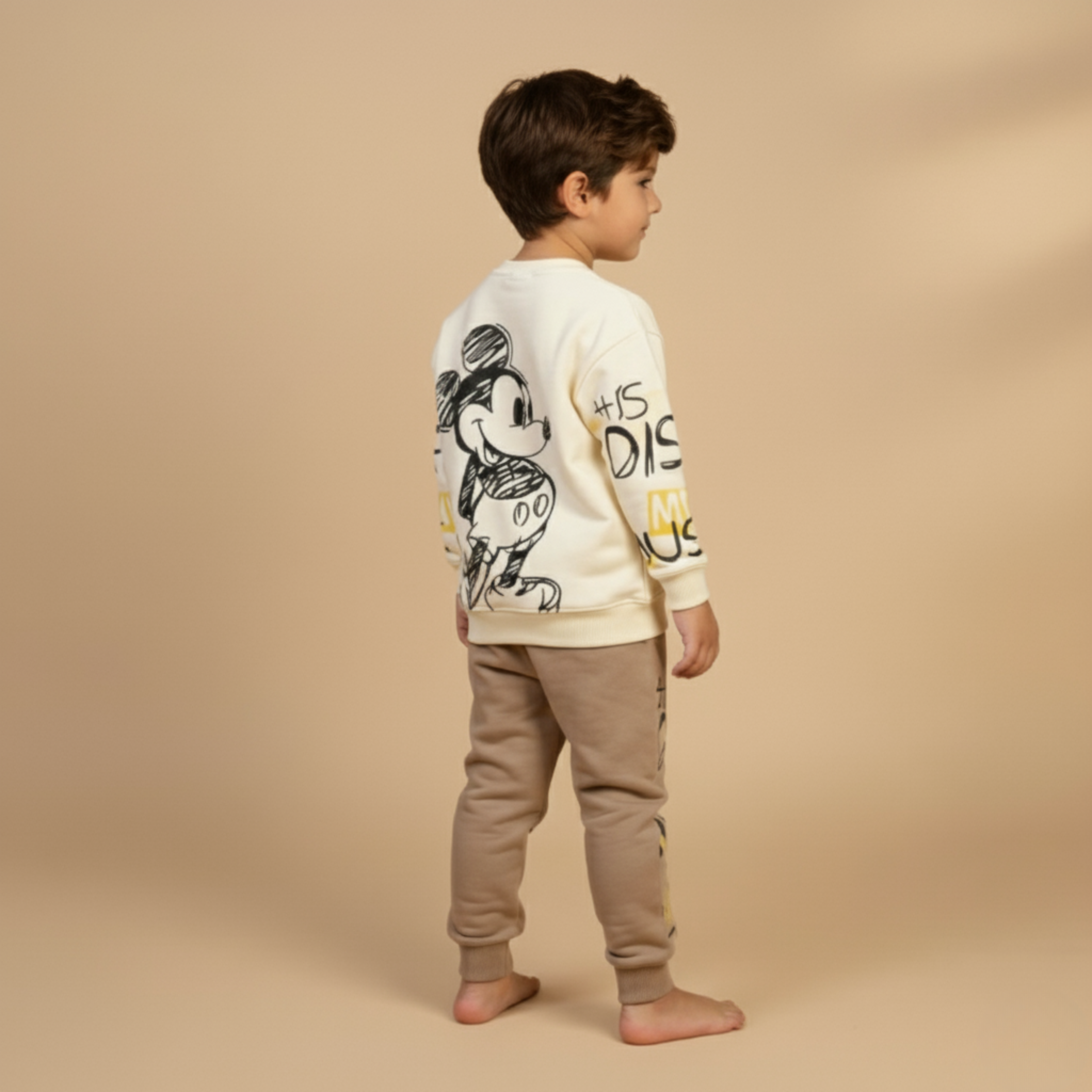 بيجامة كات ماري الوردية بأكمام طويلة (بنات)