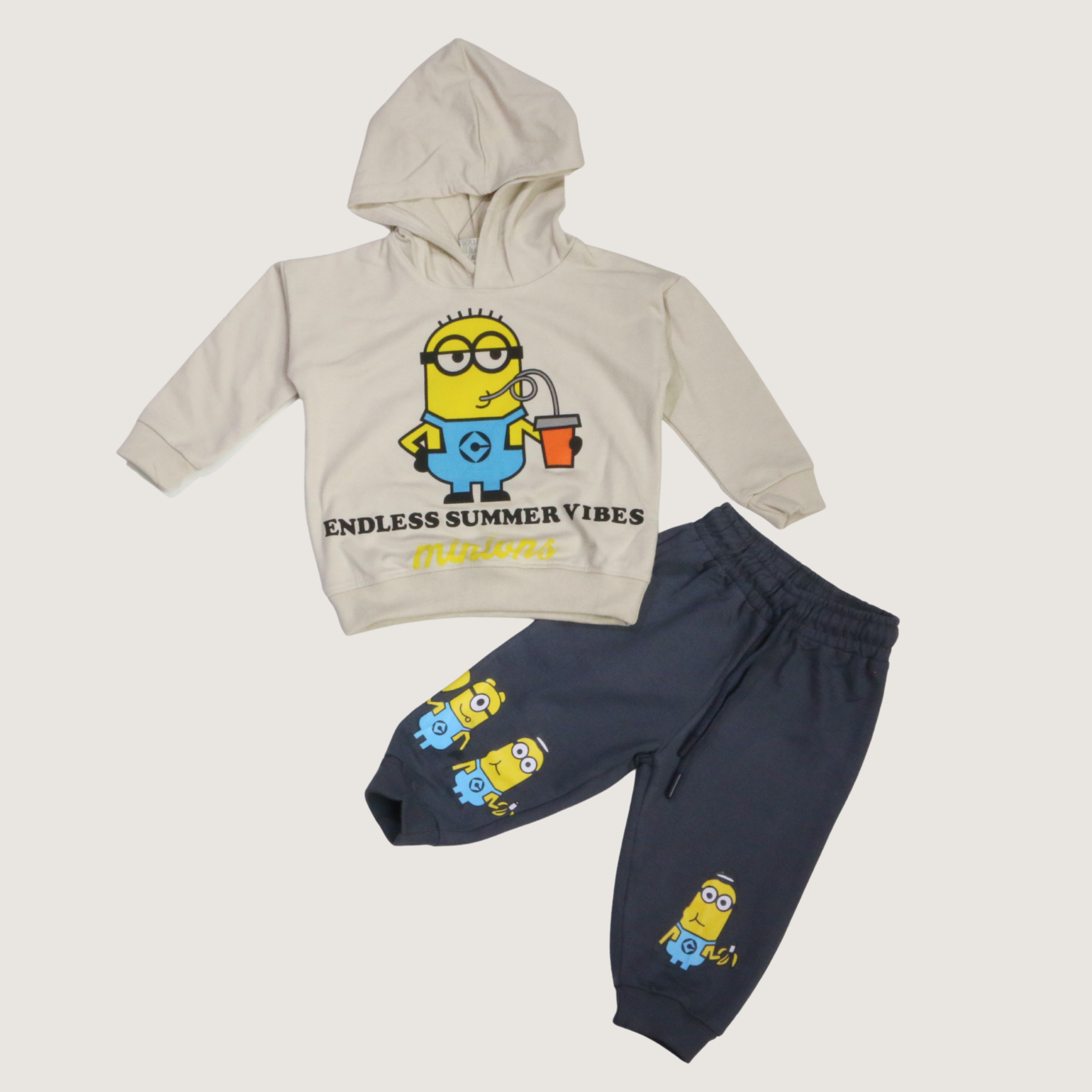 بيجامة كات ماري الوردية بأكمام طويلة (بنات)