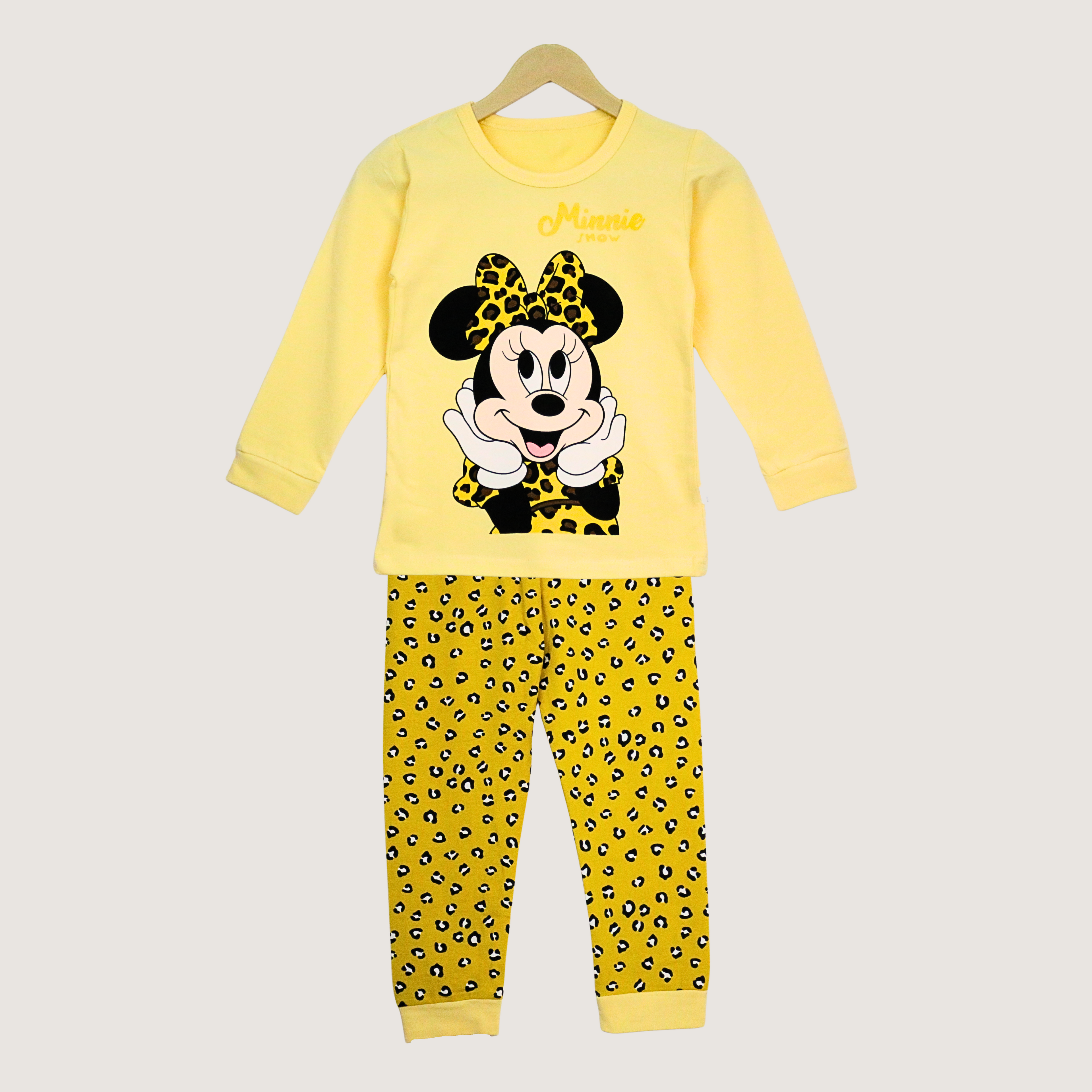 بيجامة عسل النحل الصفراء بأكمام طويلة (بنات)