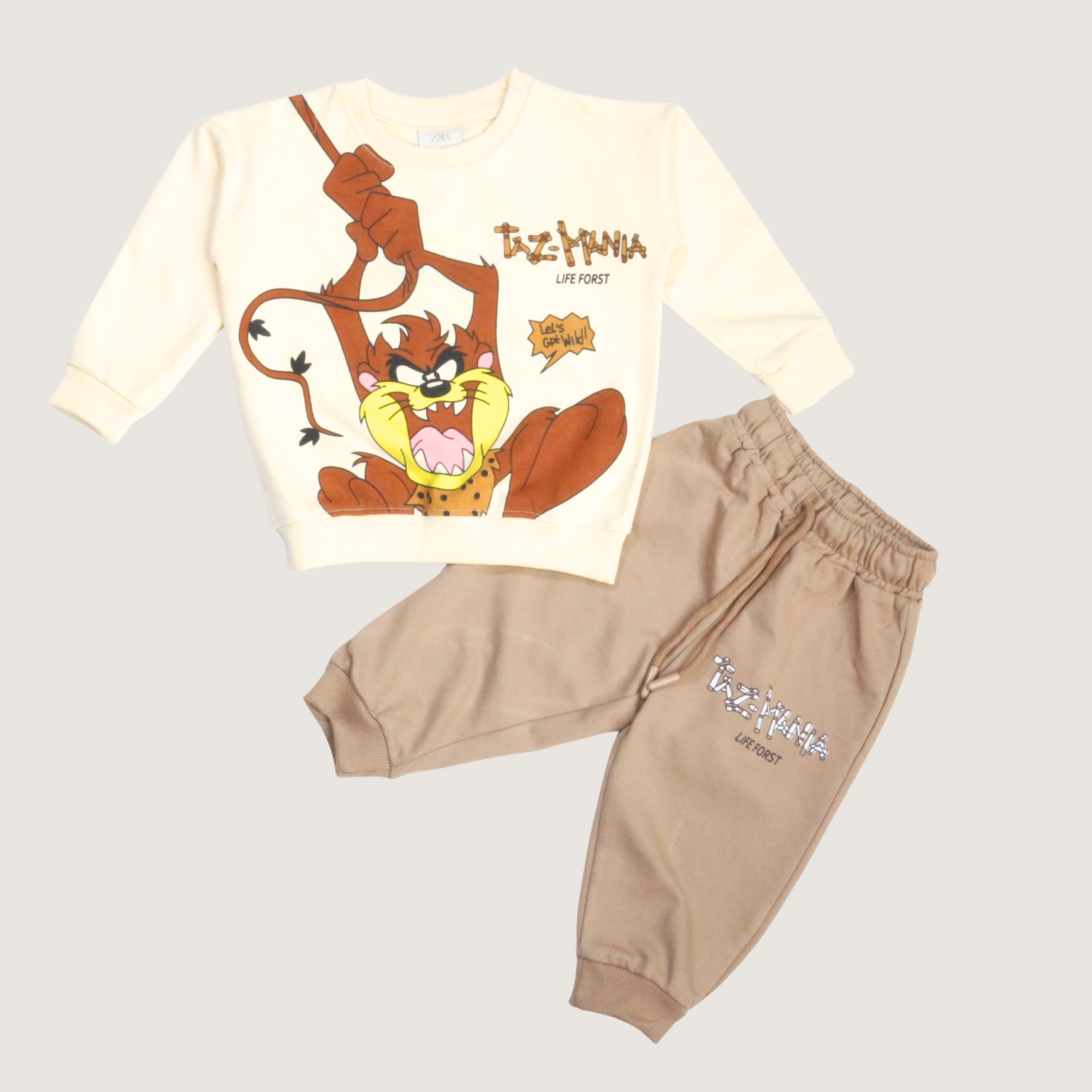 بيجامة كات ماري الوردية بأكمام طويلة (بنات)