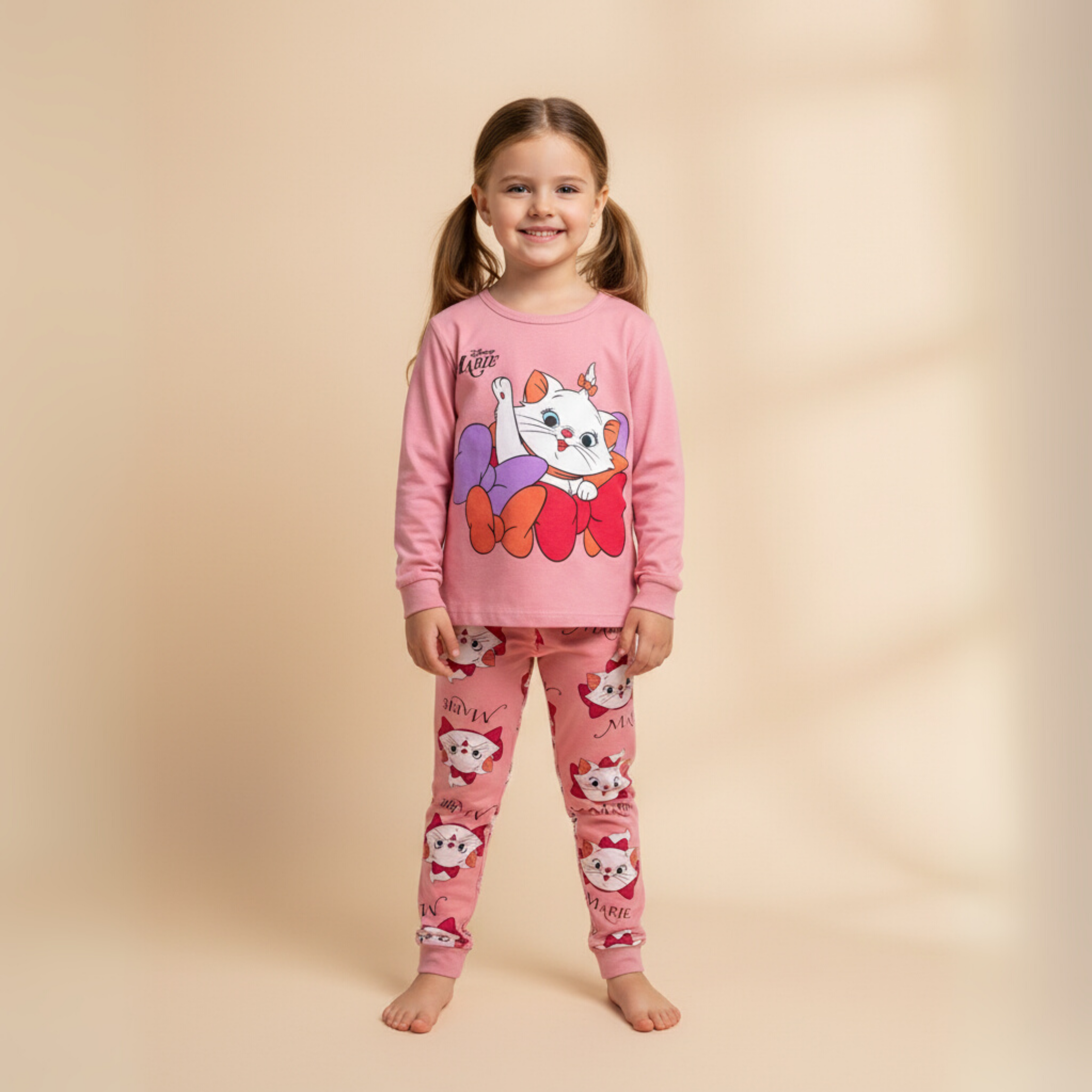 بيجامات ماري بينك بأكمام طويلة (بنات)