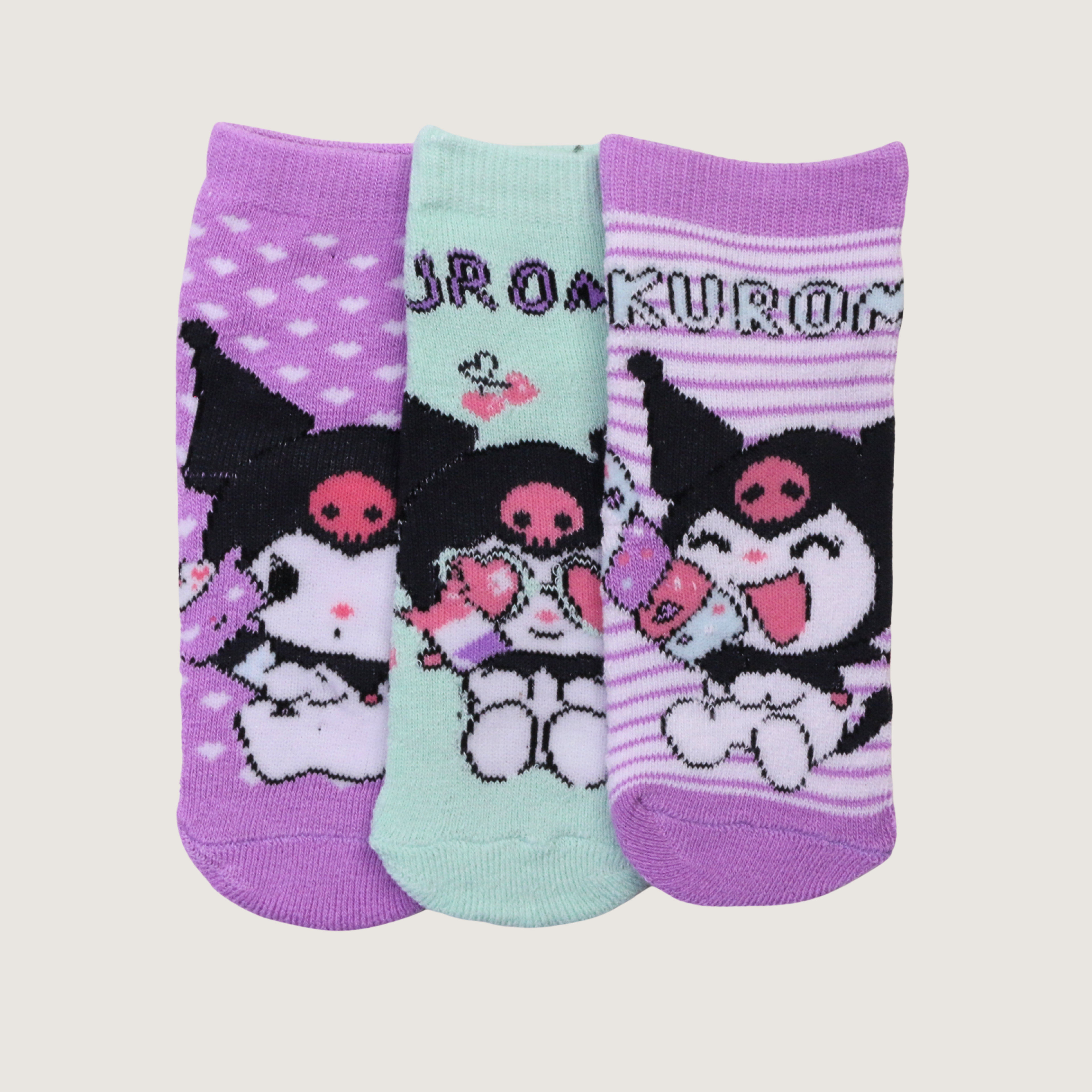 Socks Kuromi Purple 3-Pack