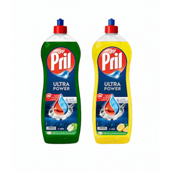 Pril 2-Piece Ultra Power Scented Dish Cleaner Gel Green and Yellow 1.25 Liter