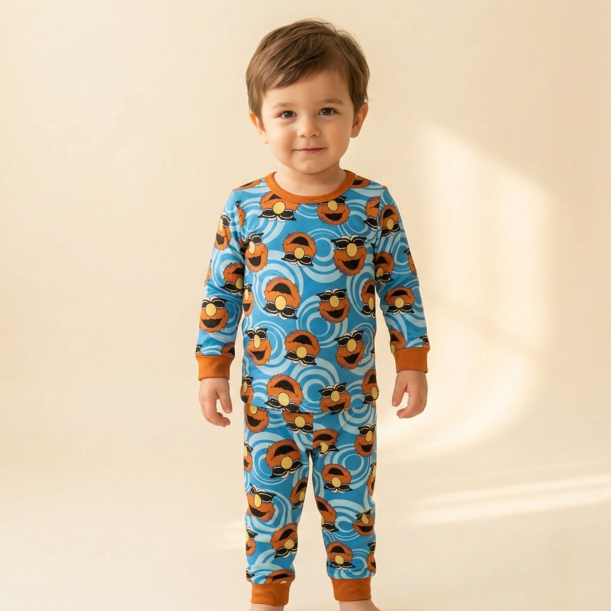 Elmo Faces Kids L\S Pajamas