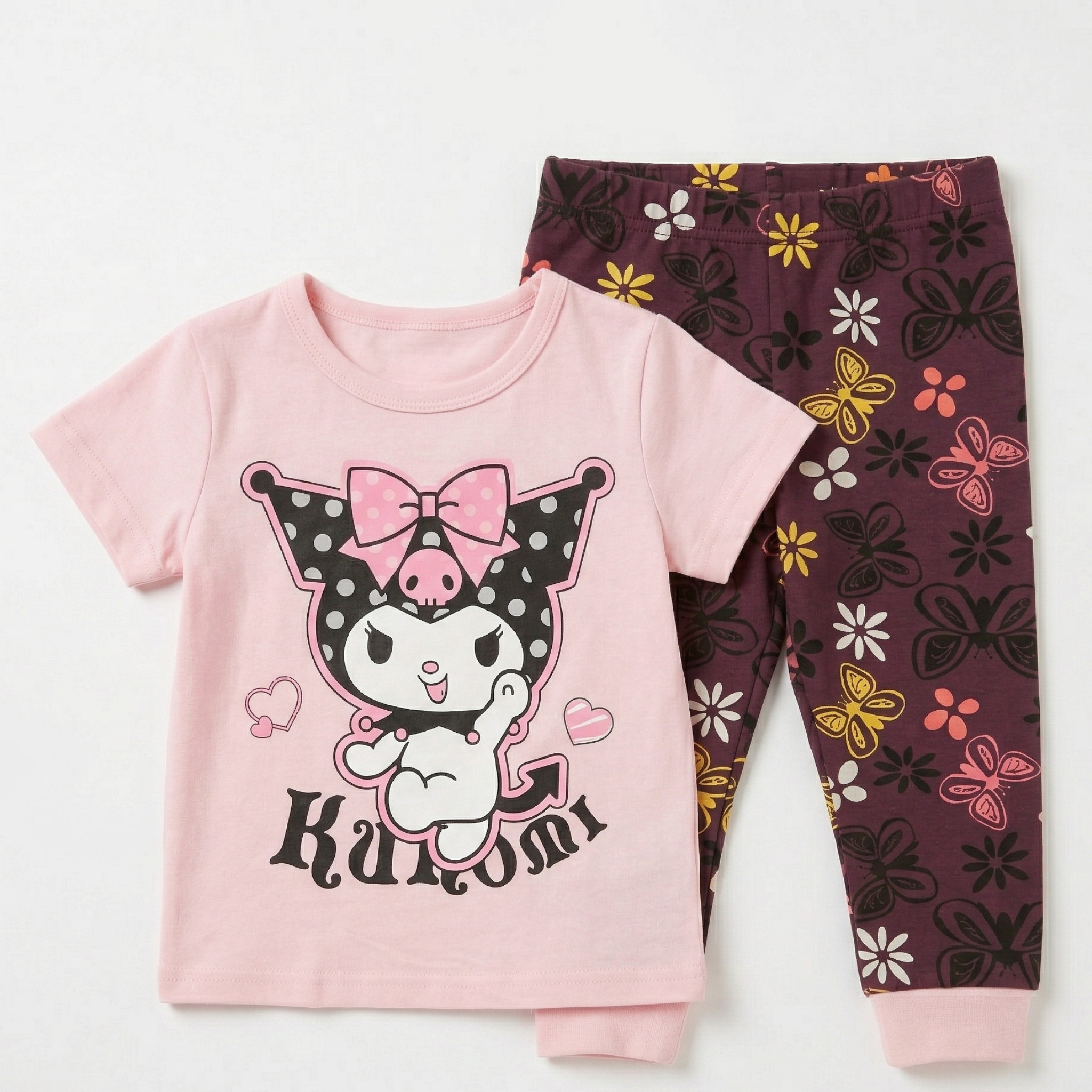 Excited Kuromi Kids H\S Pajamas