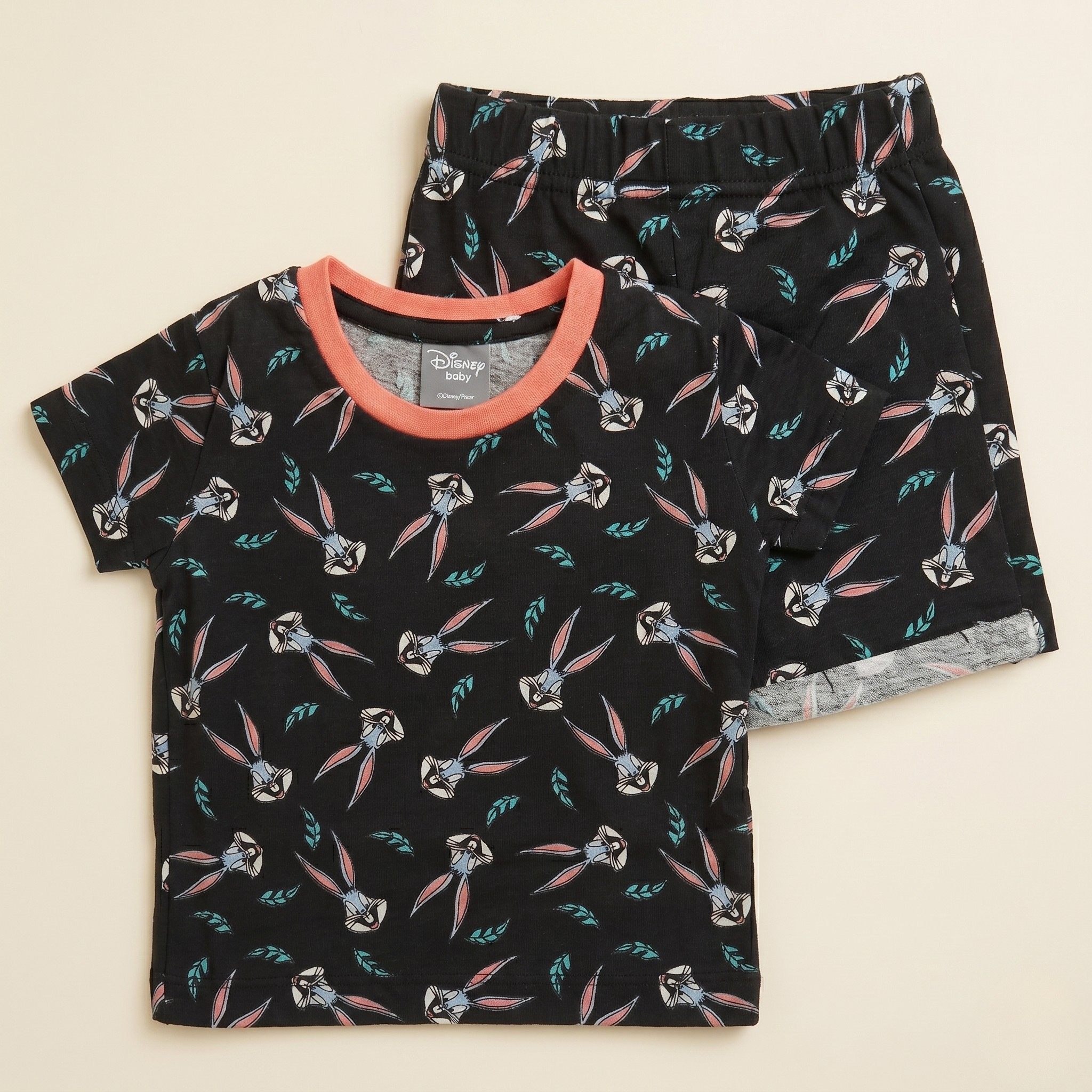 Bunny Leaves Baby Bermuda Set