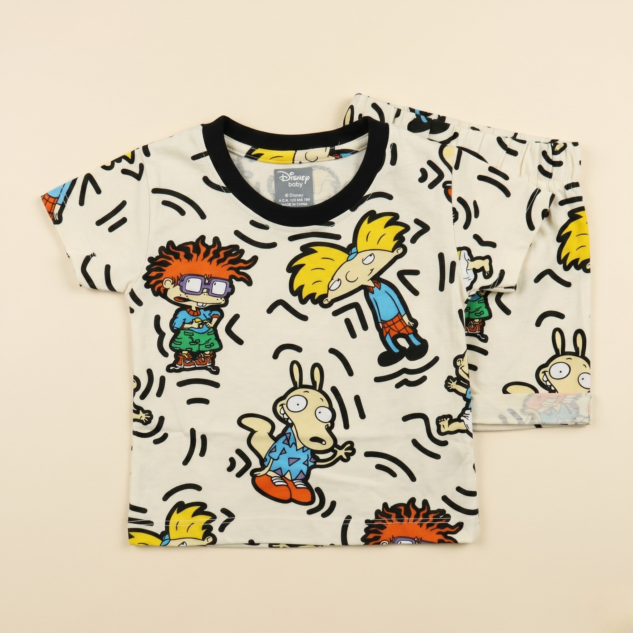 Rugrats Cream Baby Bermuda Set