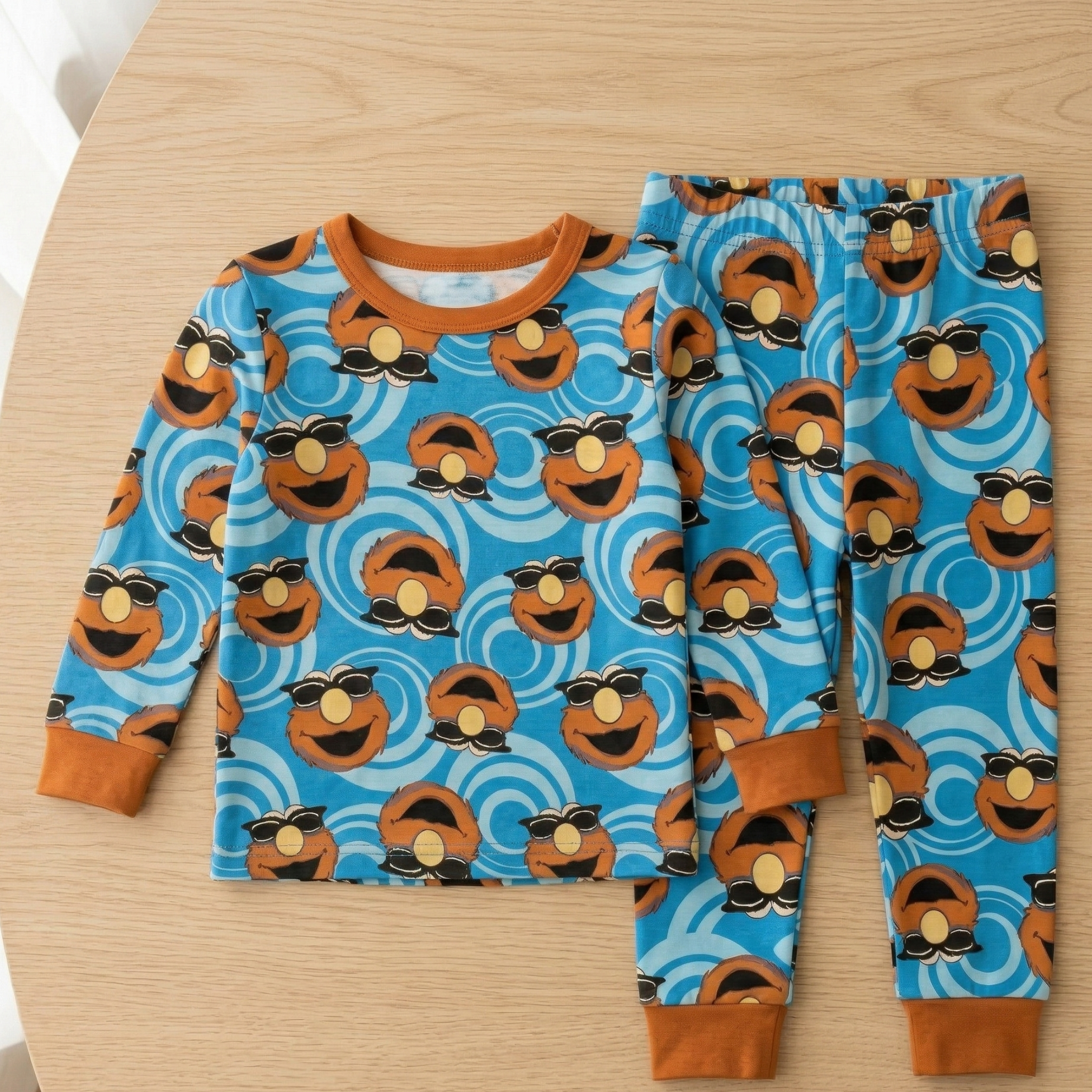 Elmo Faces Kids L\S Pajamas
