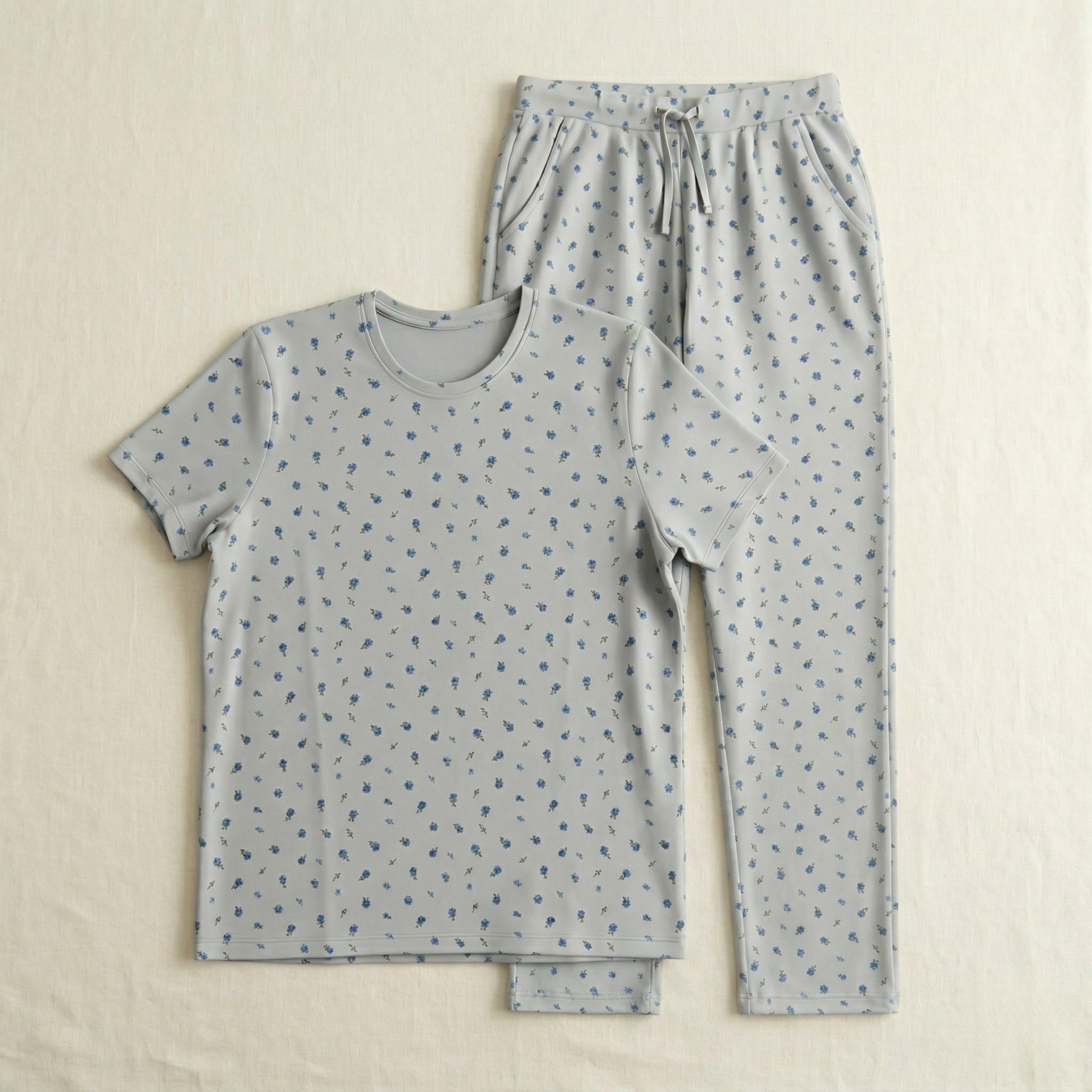 Tiny Blue Flowers Womens Pajamas