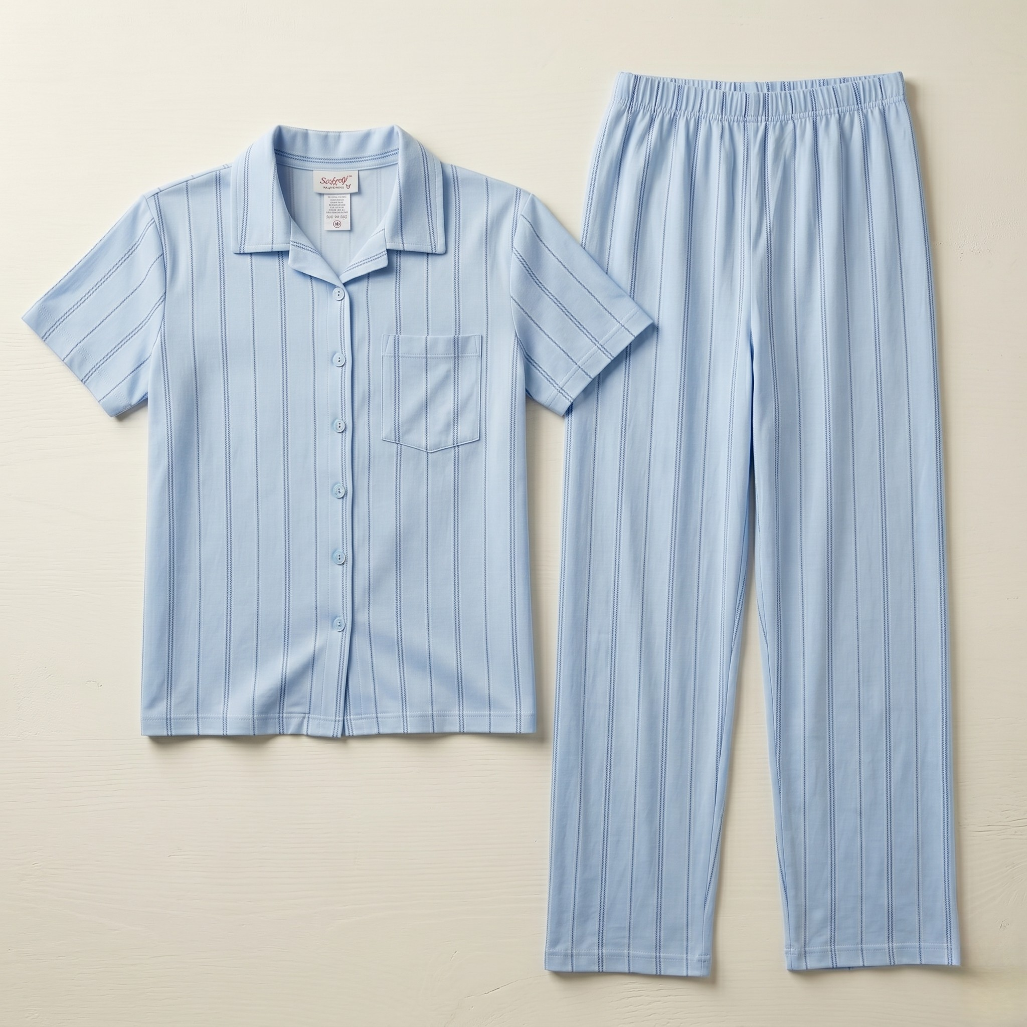 Stripes Blue Womens Pajamas