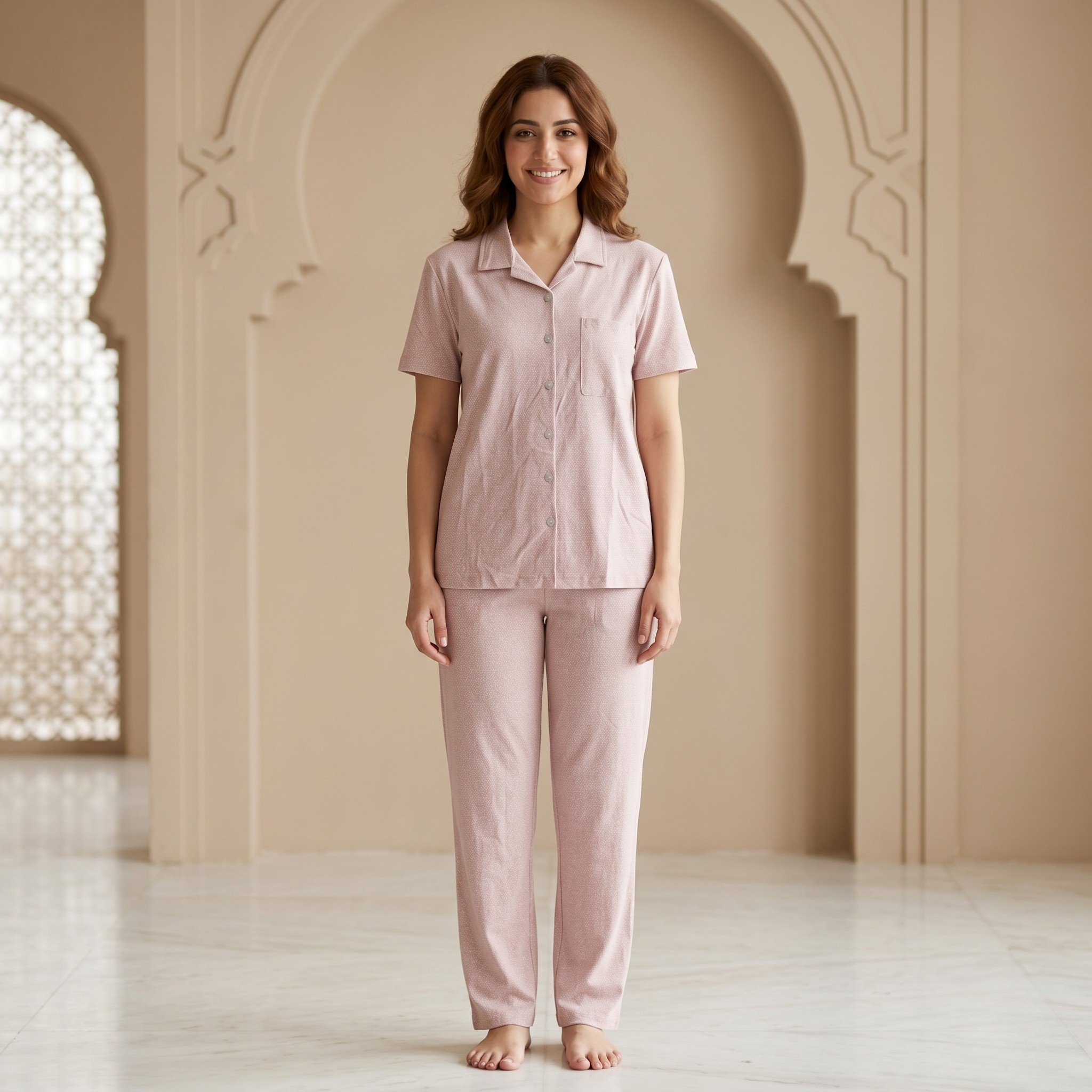 Specks Pink Womens Pajamas