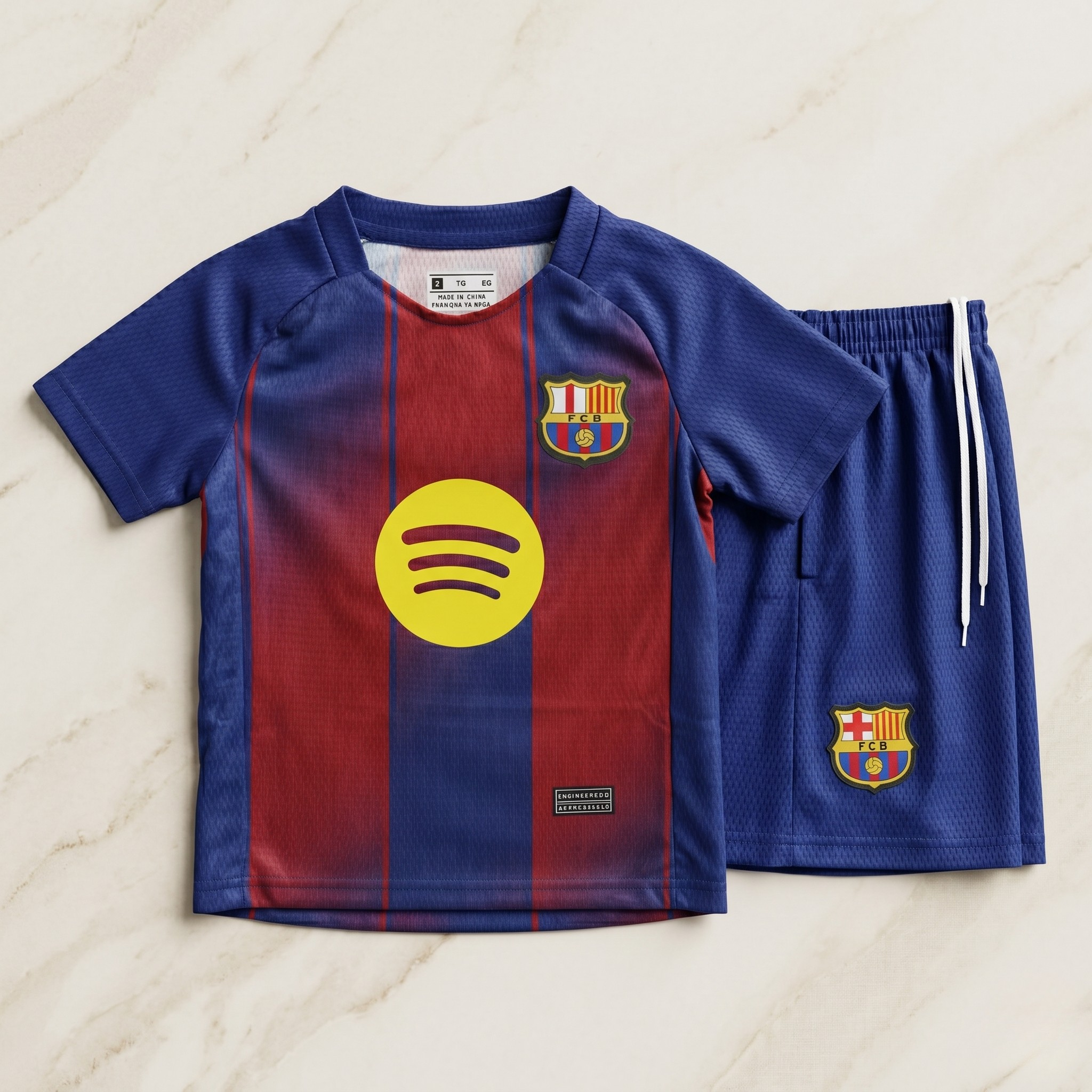 FCB Red Stripe Kids Bermuda