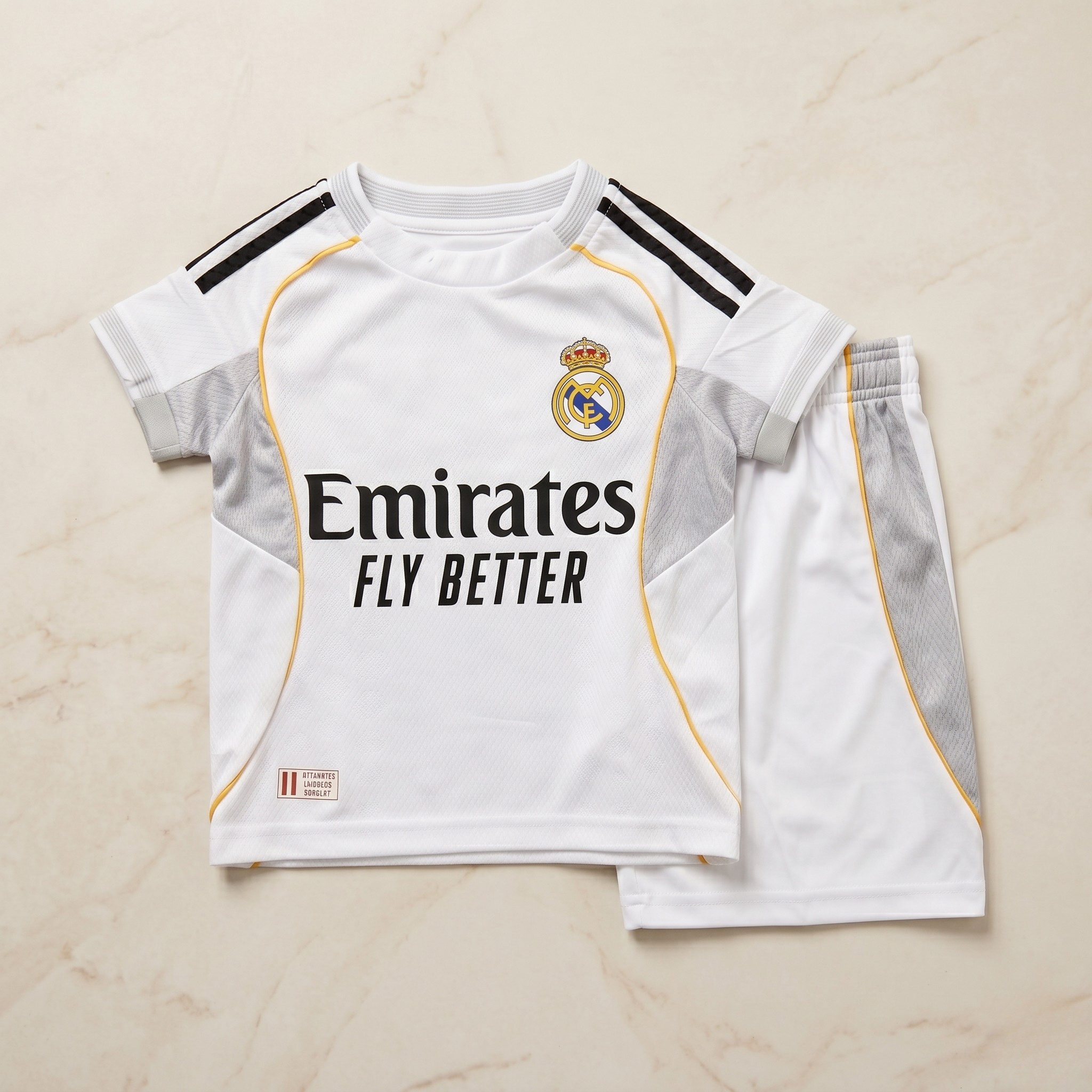Real Madrid White Kids Bermuda