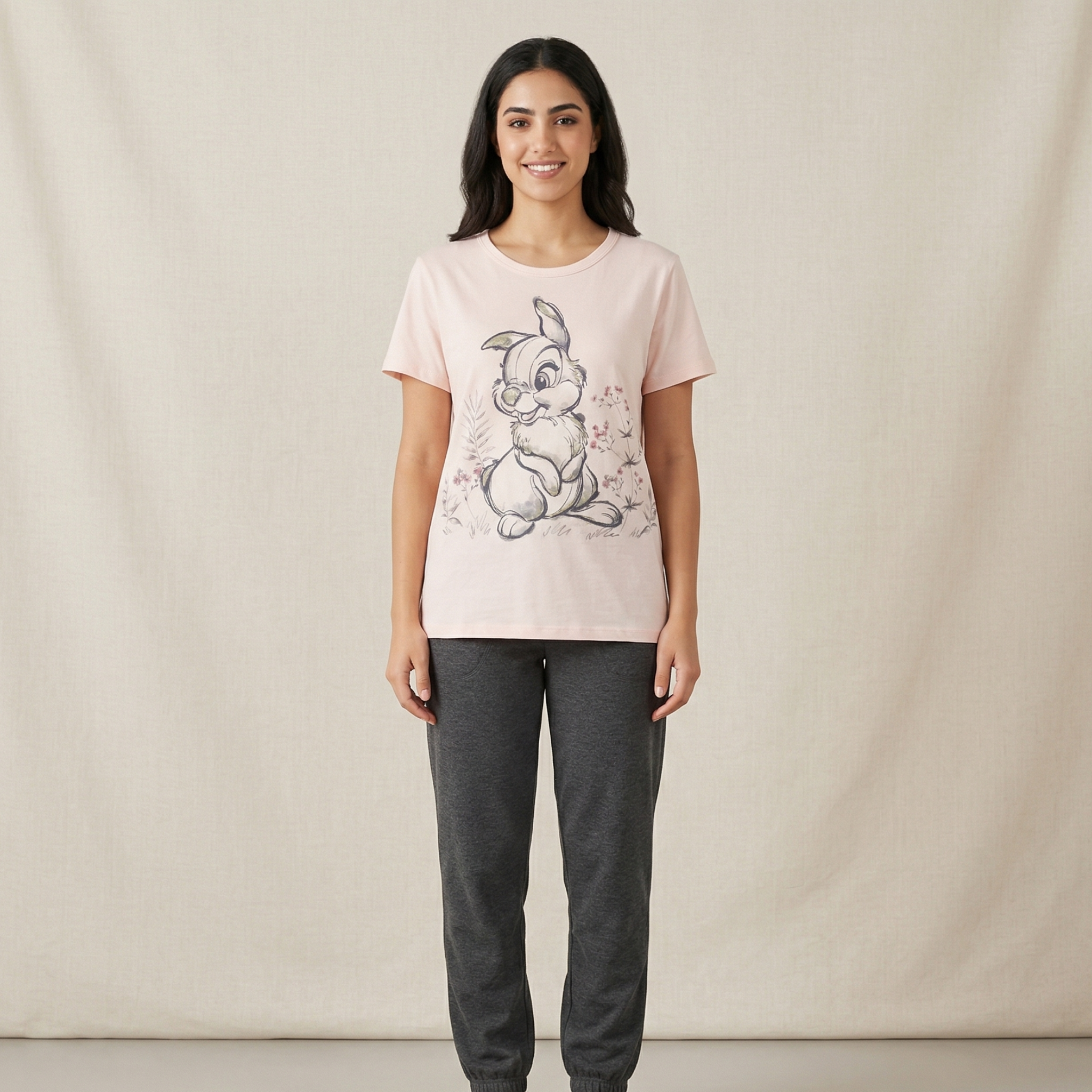 Bunny Drawing Womens Pajamas