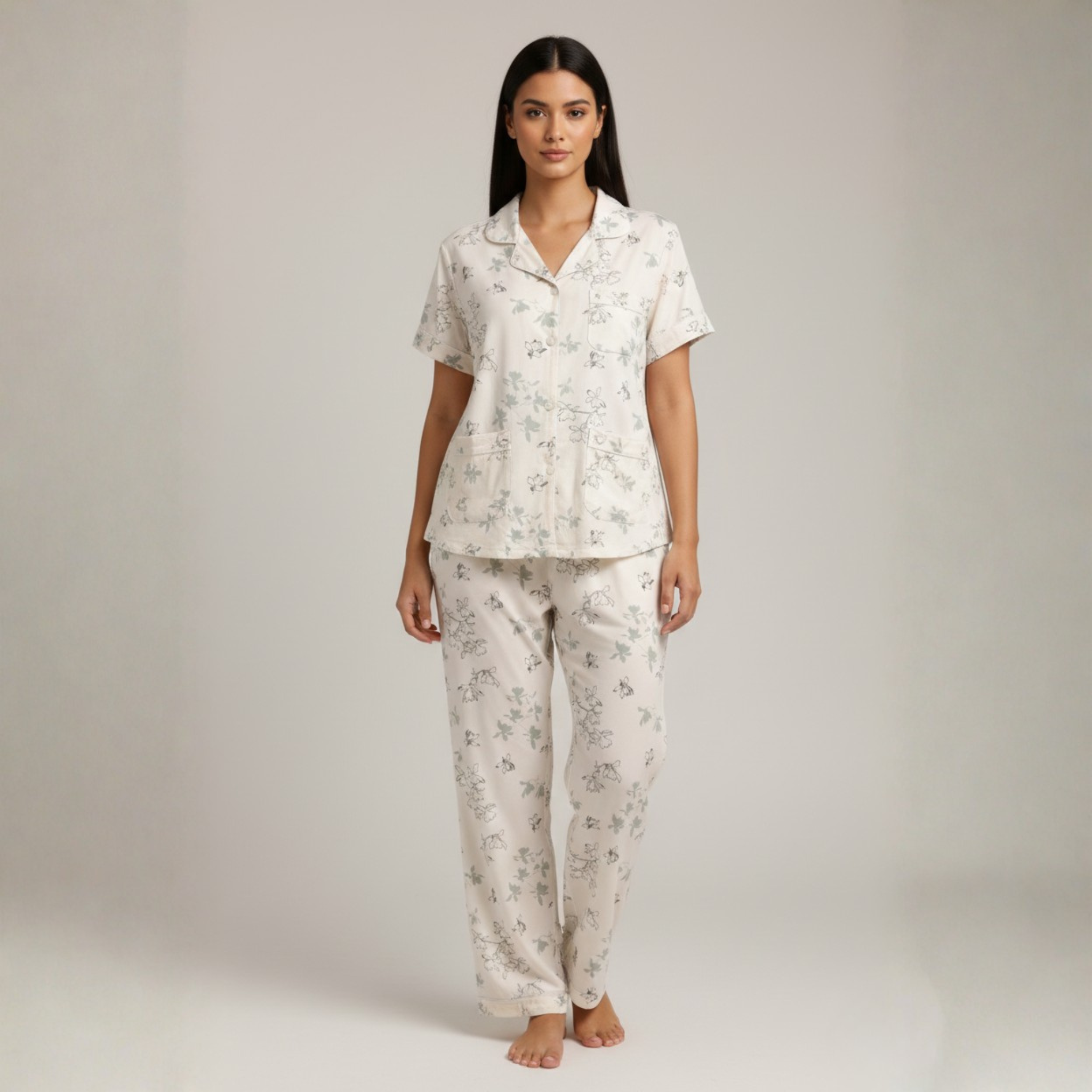 Womens Cotton Pyjama Set 707315