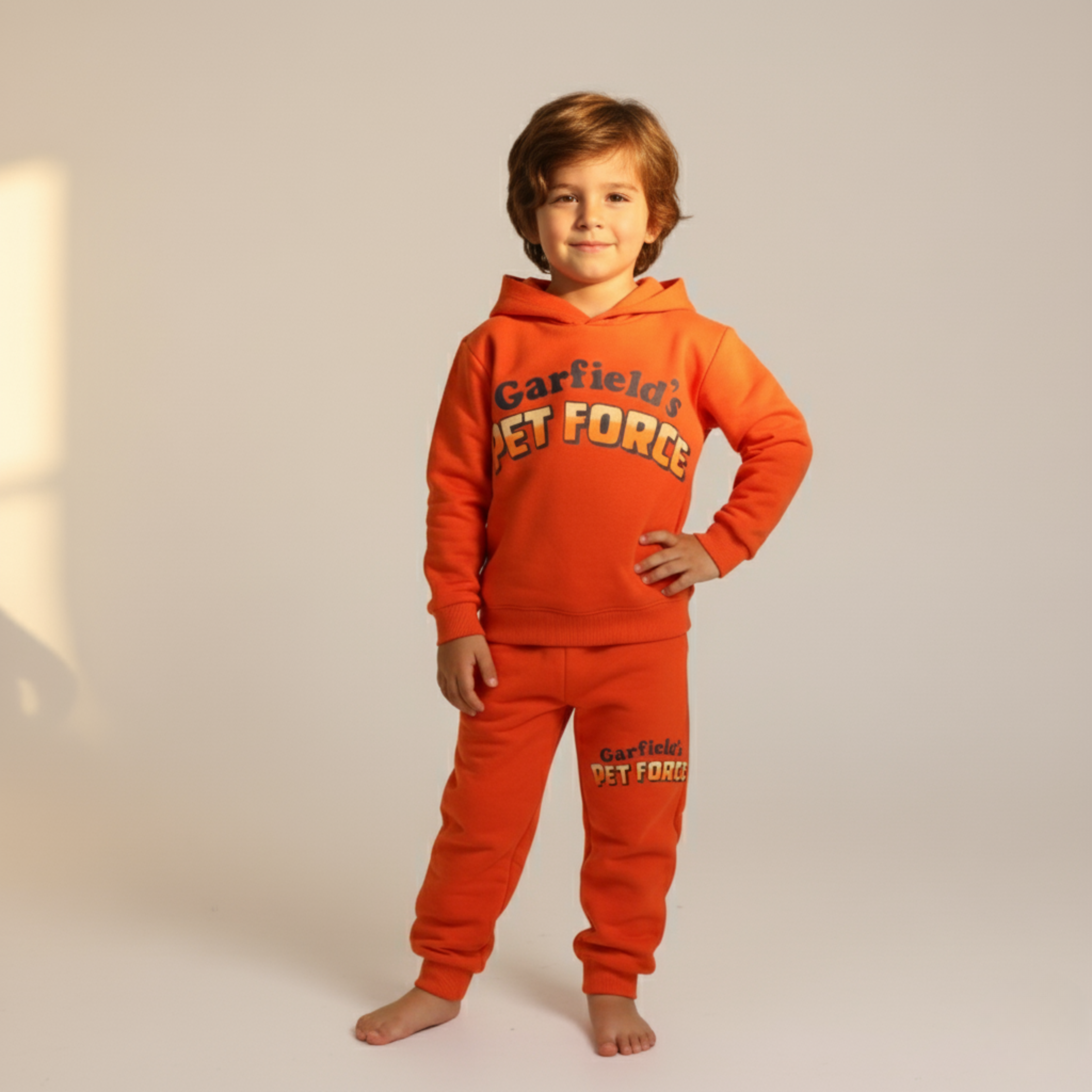 بيجامة كات ماري الوردية بأكمام طويلة (بنات)