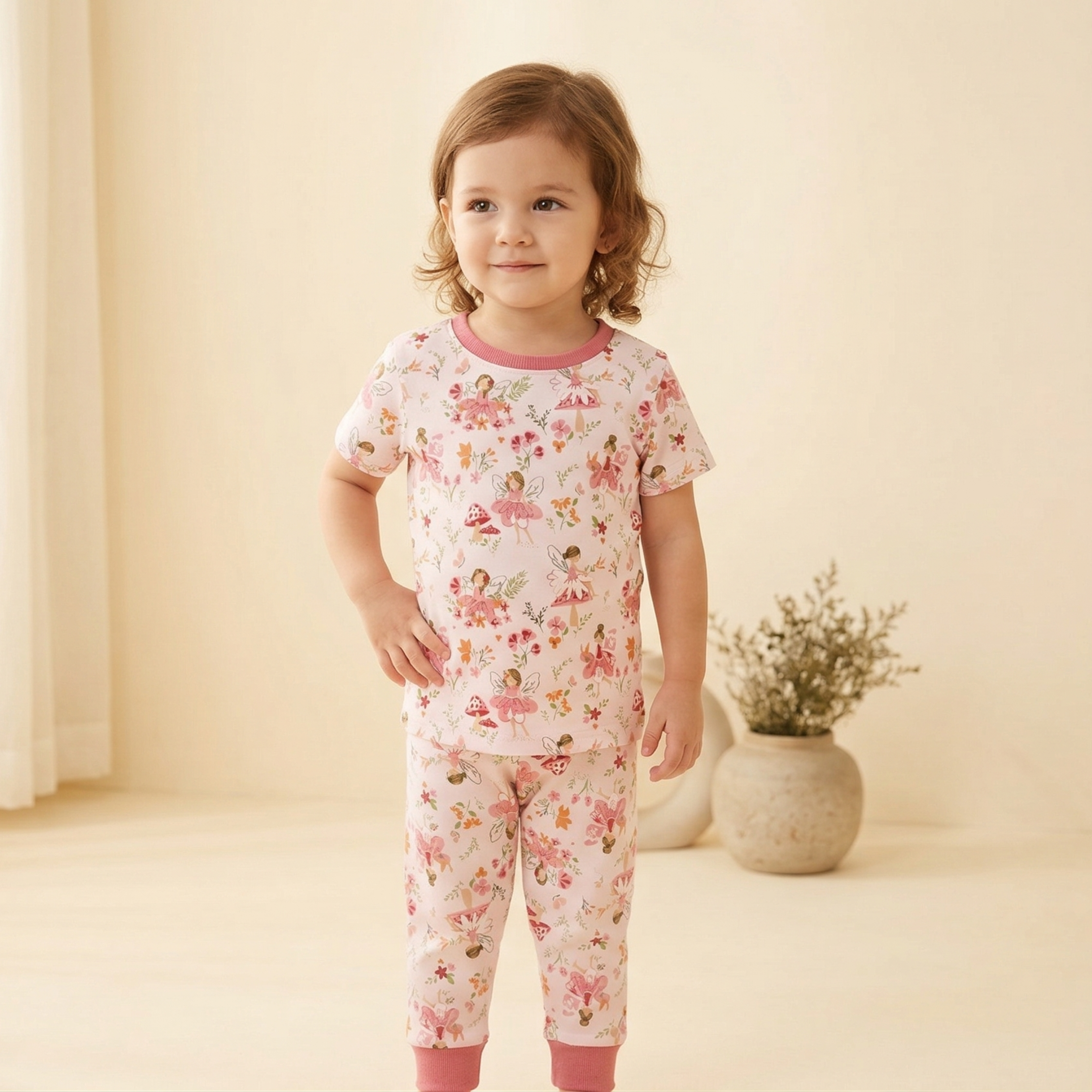 Fairy White Kids H/S Pajamas