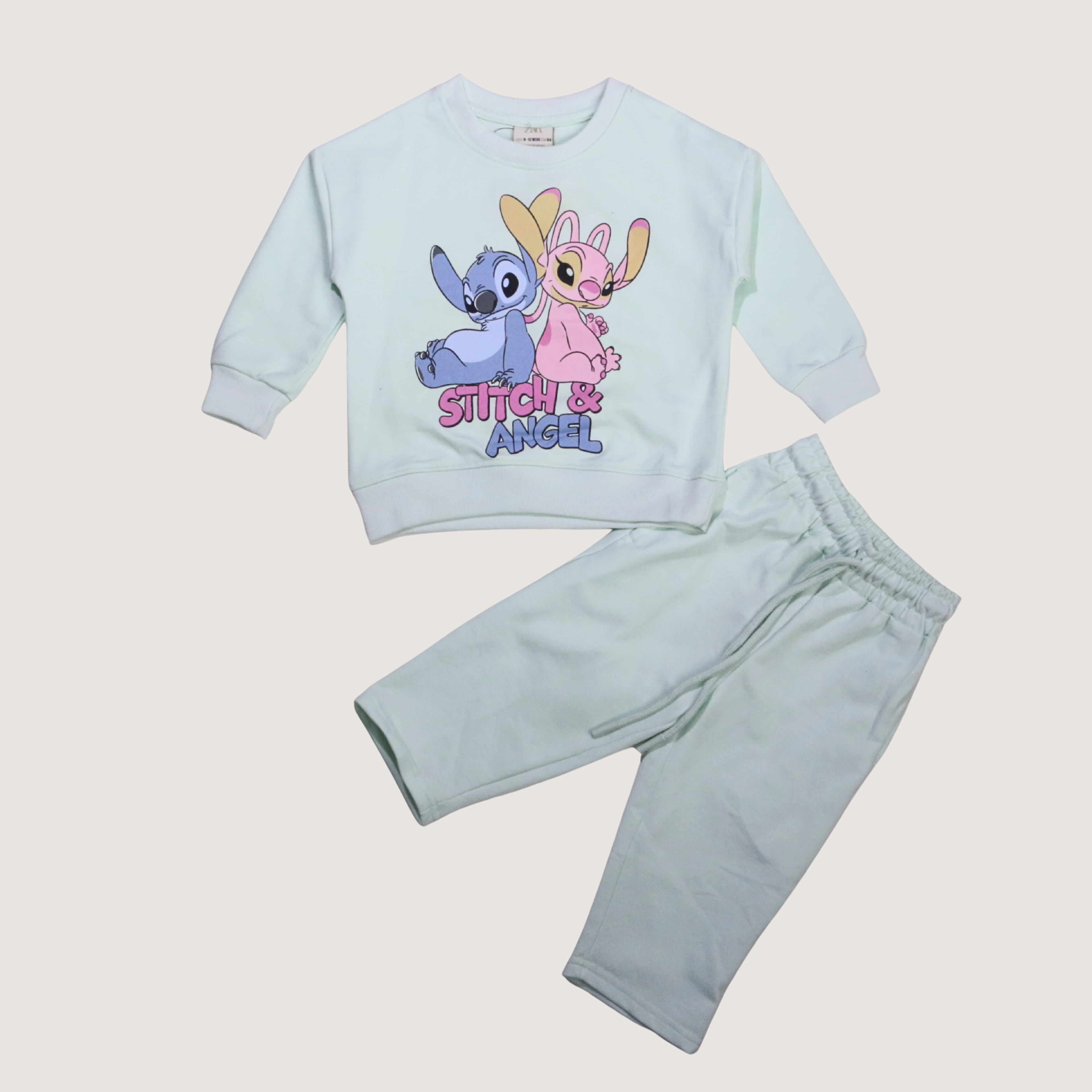 بيجامة كات ماري الوردية بأكمام طويلة (بنات)