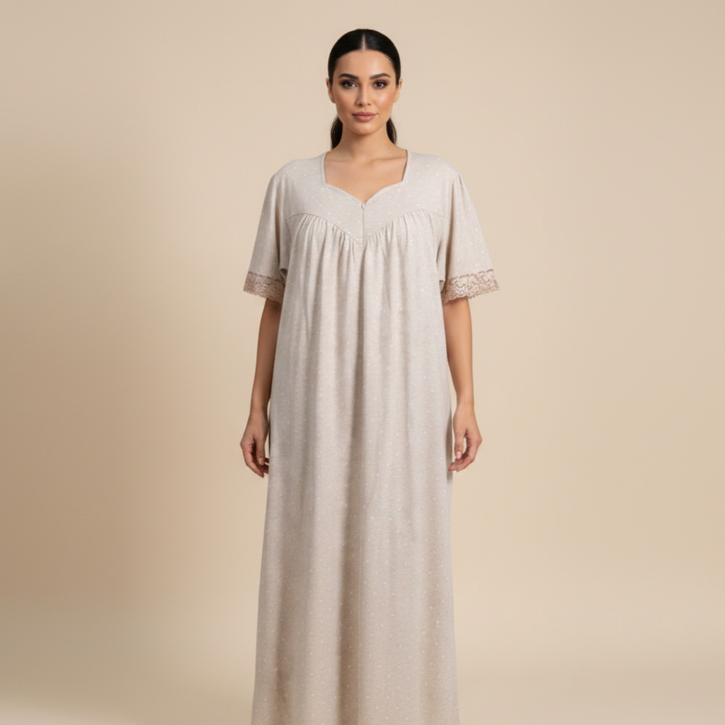 Womens Cotton Long Midi Dress LM-234/J-44