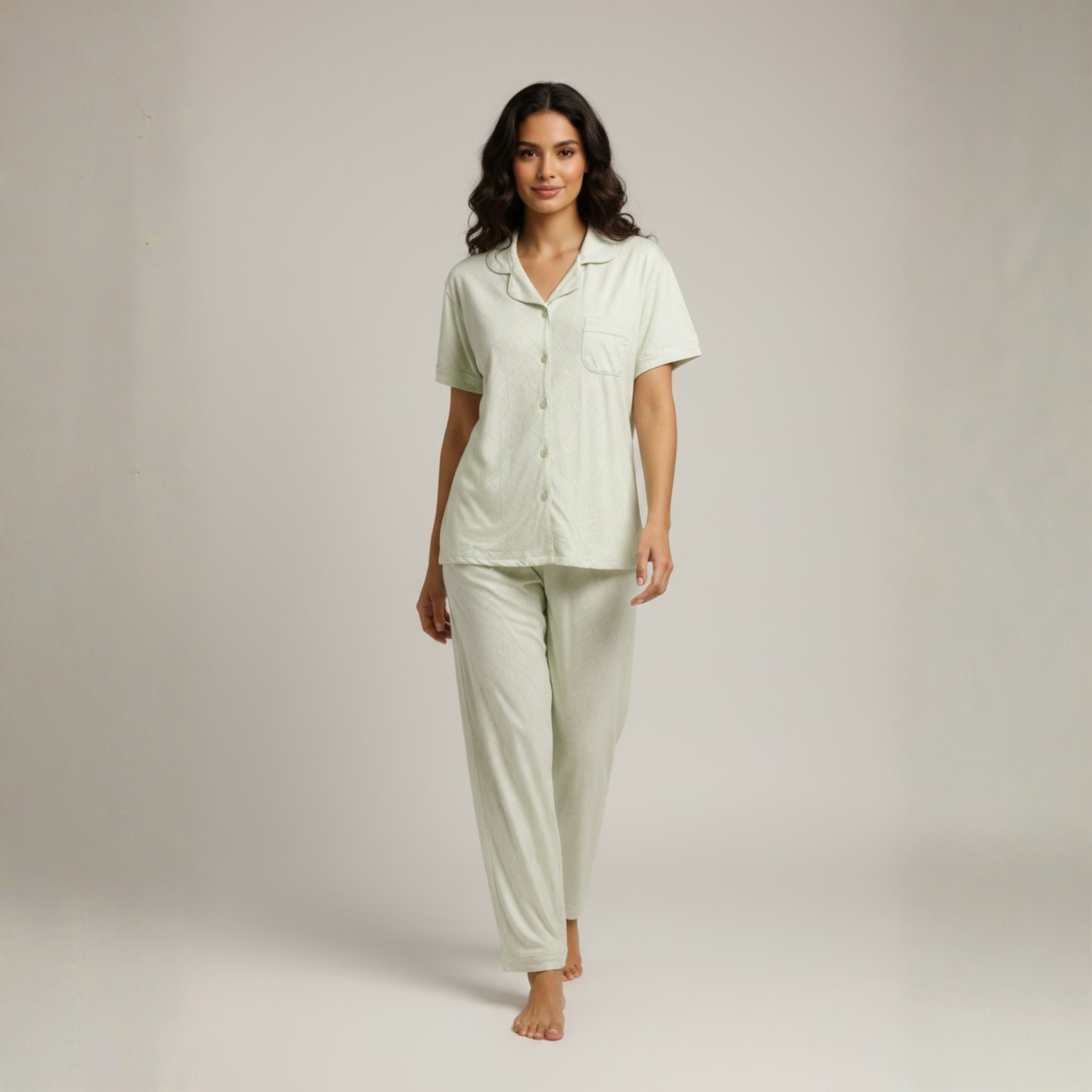 Womens Lycra Cotten Pyjama Set Jumbo 728713