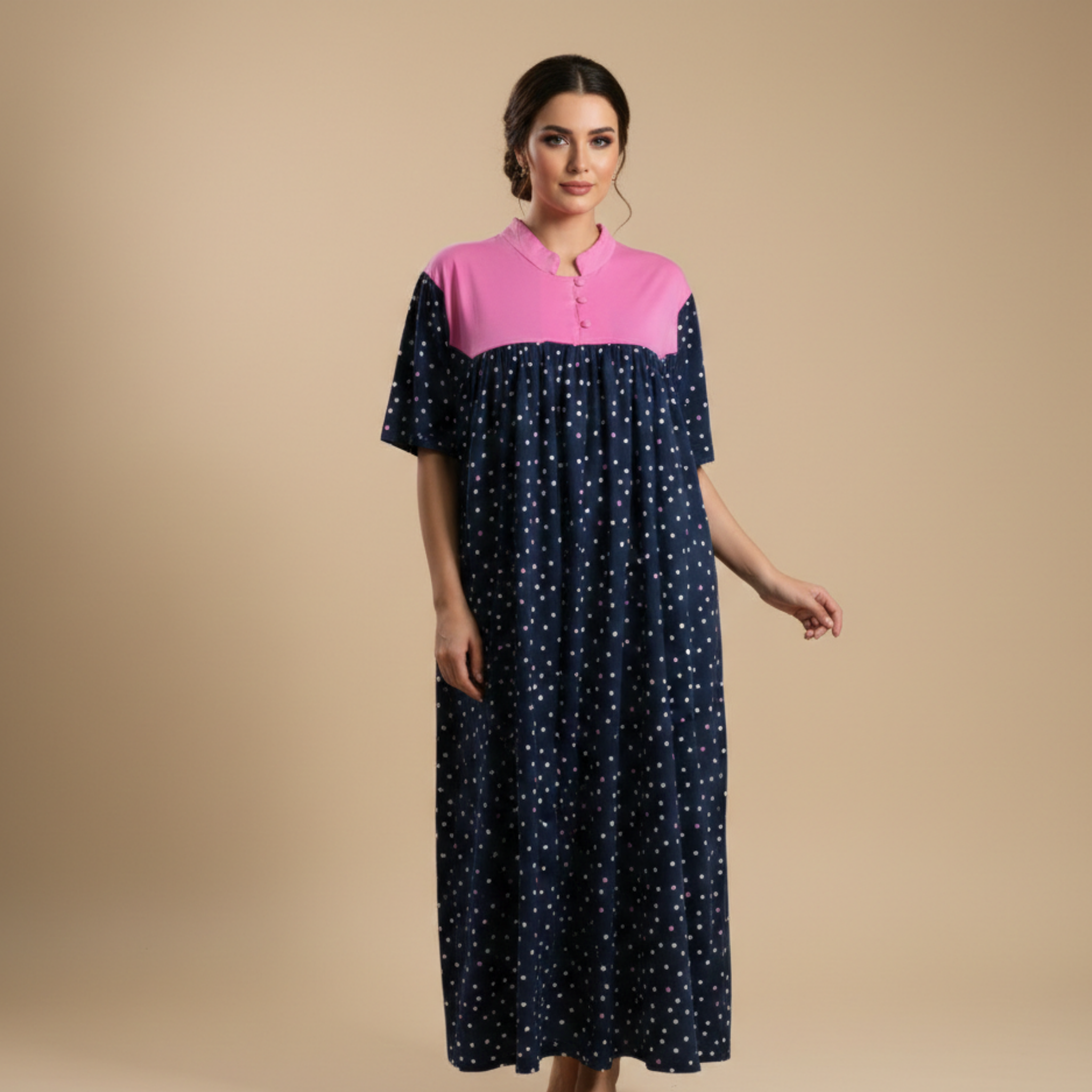 Womens Cotton Long Midi Dress LM-236/10