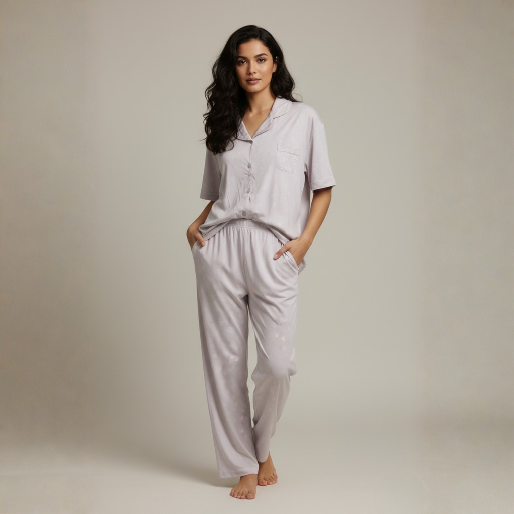 Womens Lycra Cotten Pyjama Set Jumbo 728542