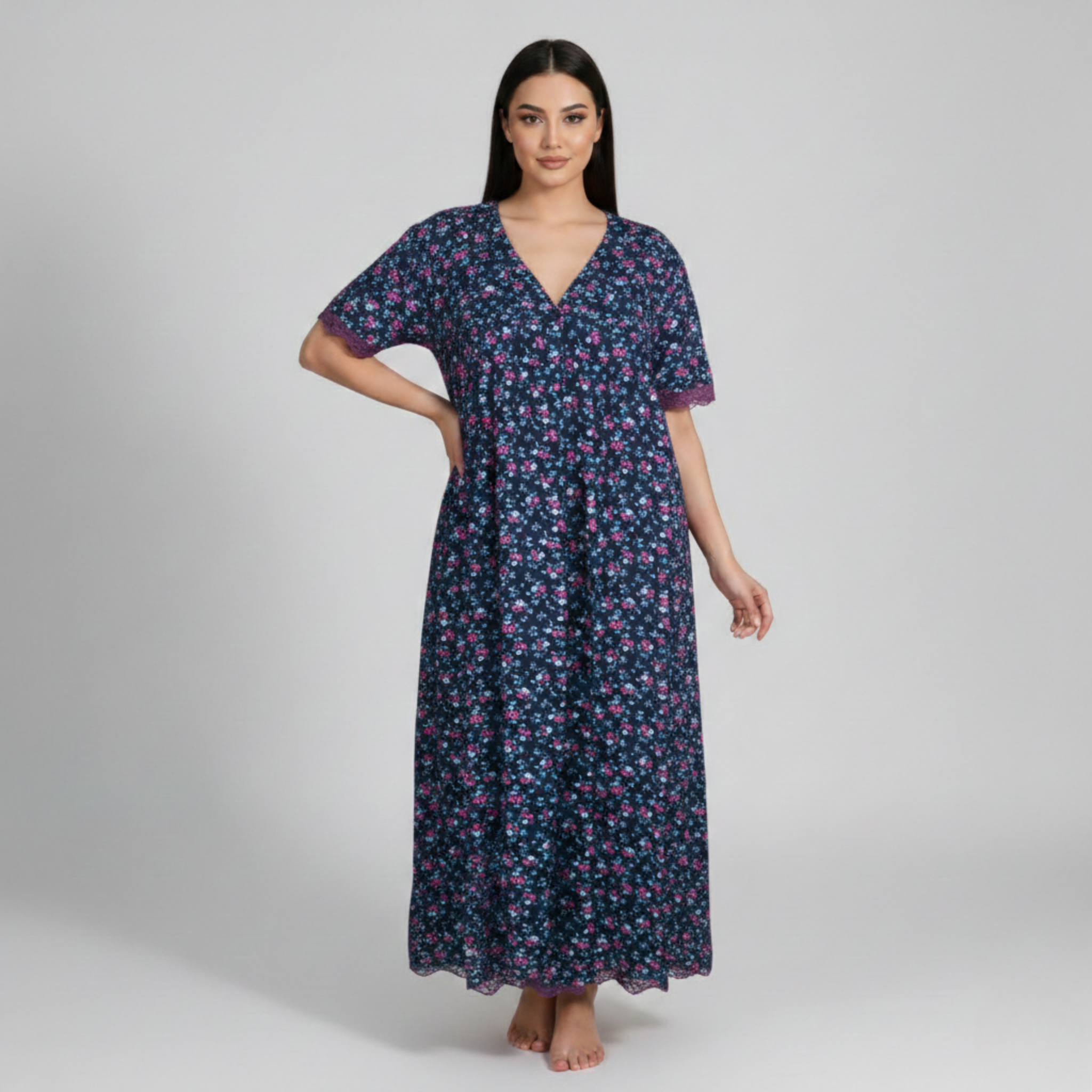 Womens Cotton Long Midi Dress LM-188/48