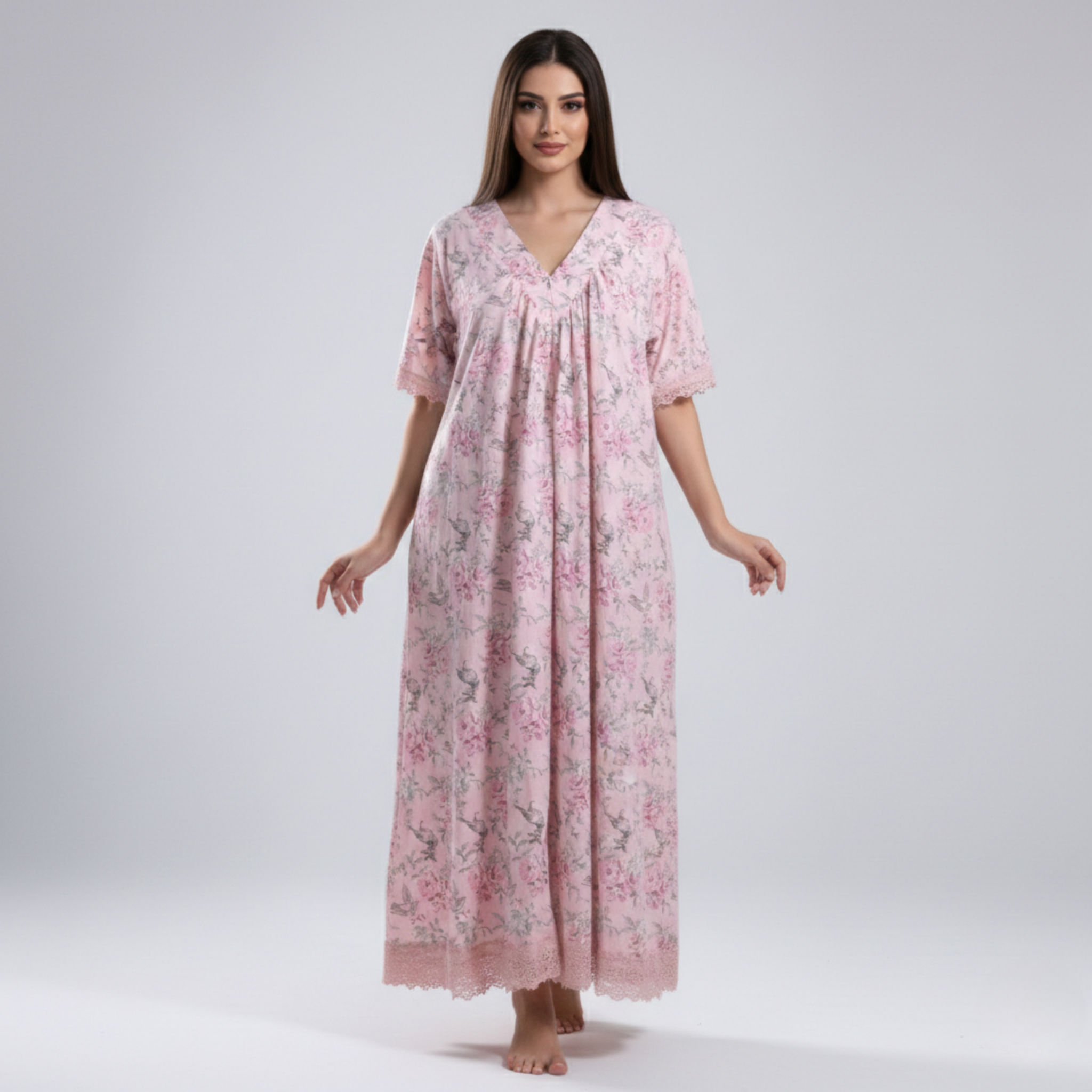 Womens Cotton Long Midi Dress LM-217/24