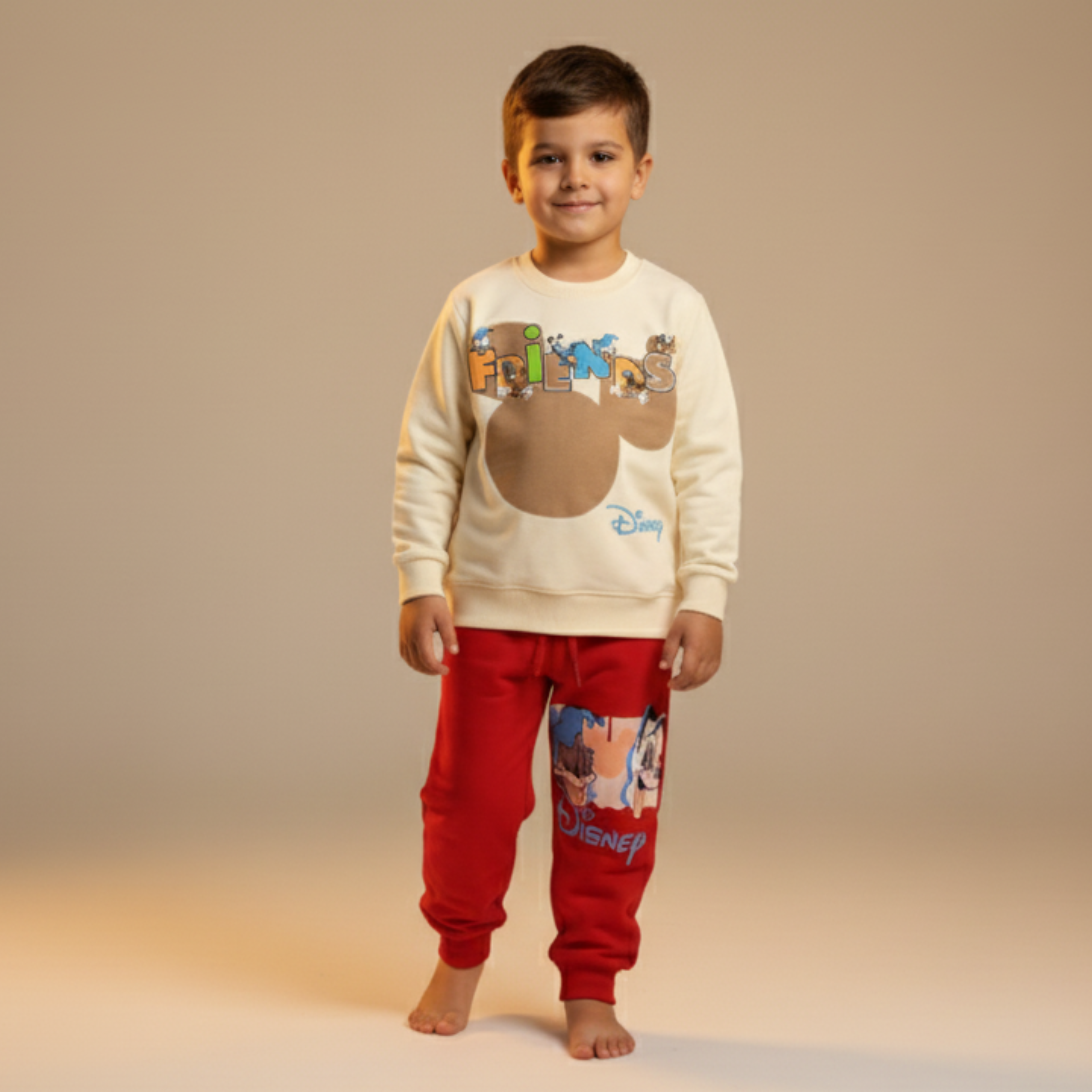 بيجامة كات ماري الوردية بأكمام طويلة (بنات)