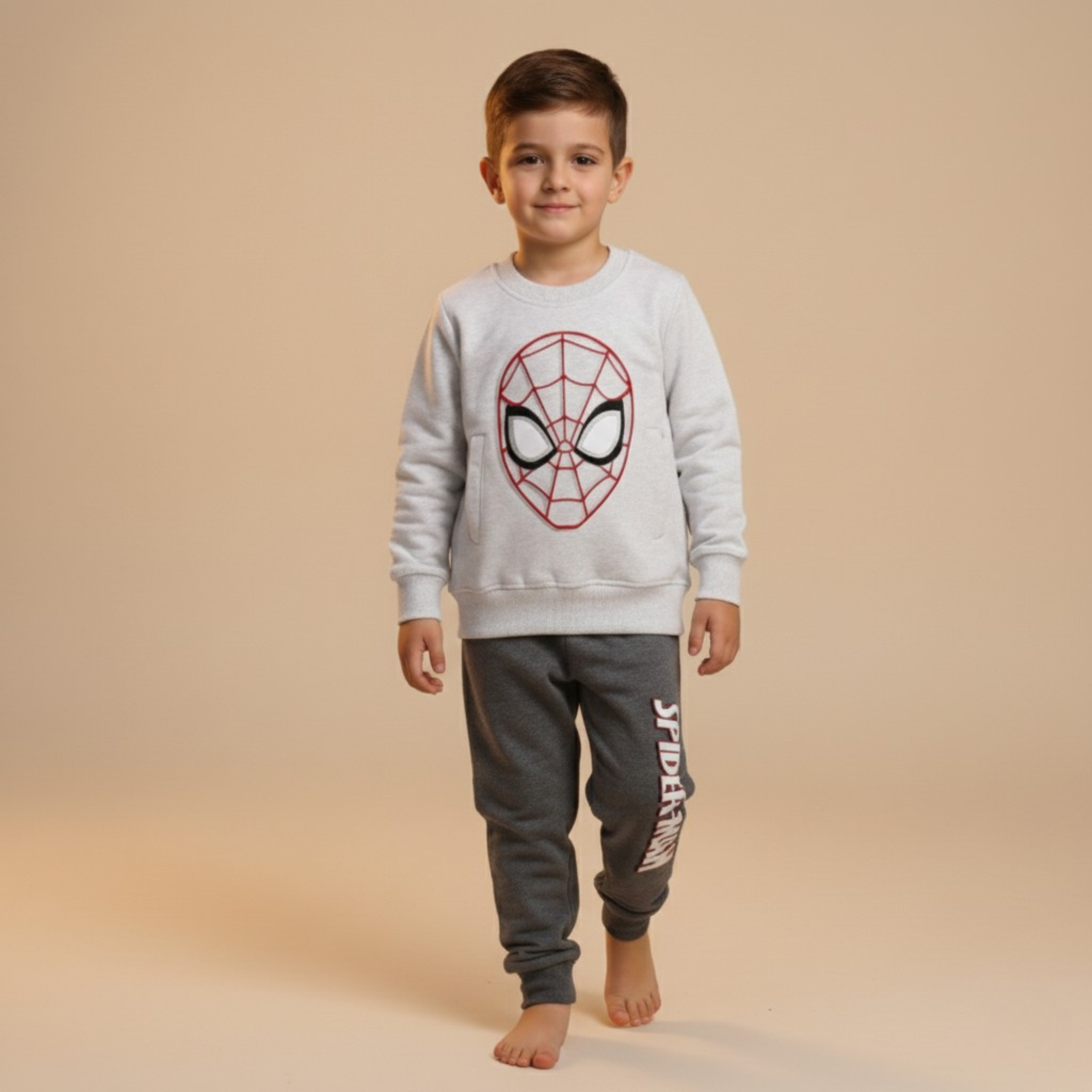 بيجامة كات ماري الوردية بأكمام طويلة (بنات)