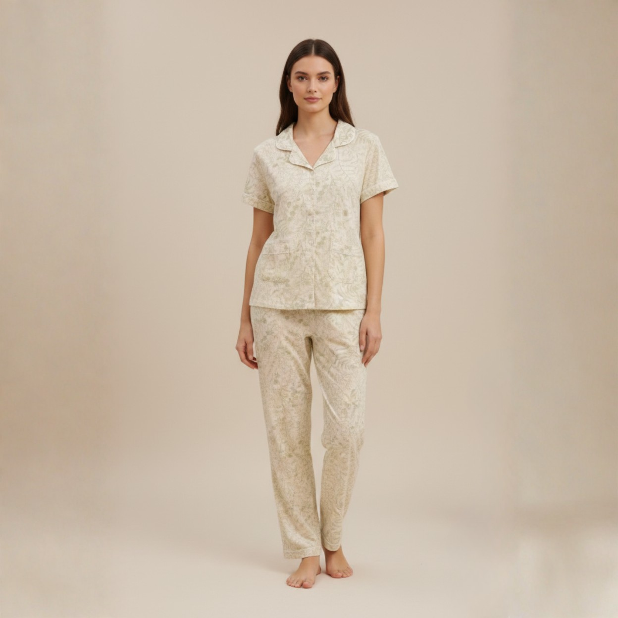 Womens Cotton Pyjama Set 707203