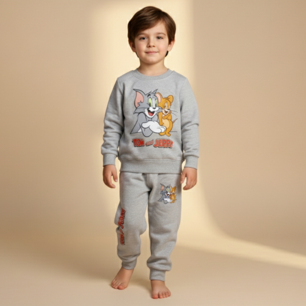 بيجامة كات ماري الوردية بأكمام طويلة (بنات)