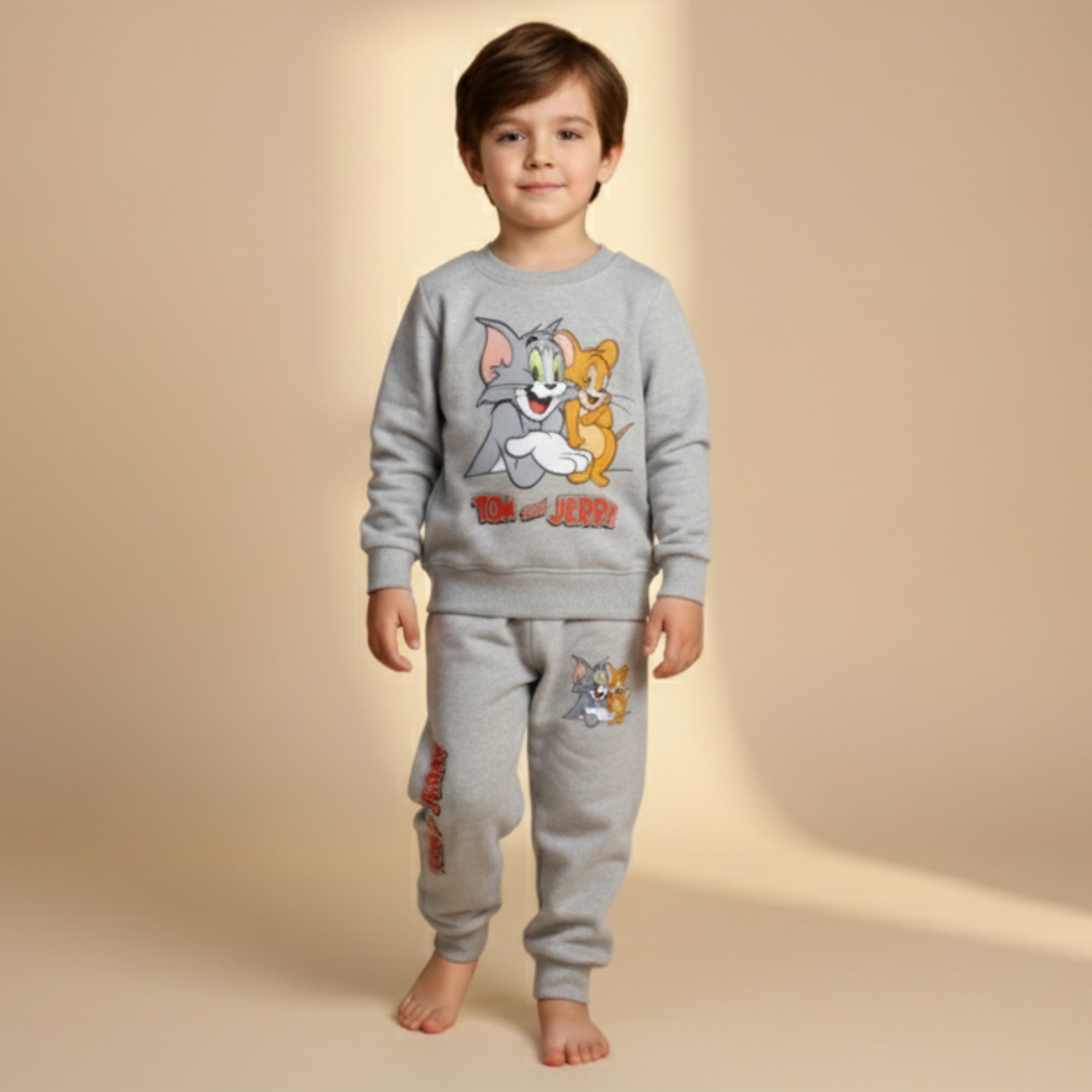 بيجامة كات ماري الوردية بأكمام طويلة (بنات)