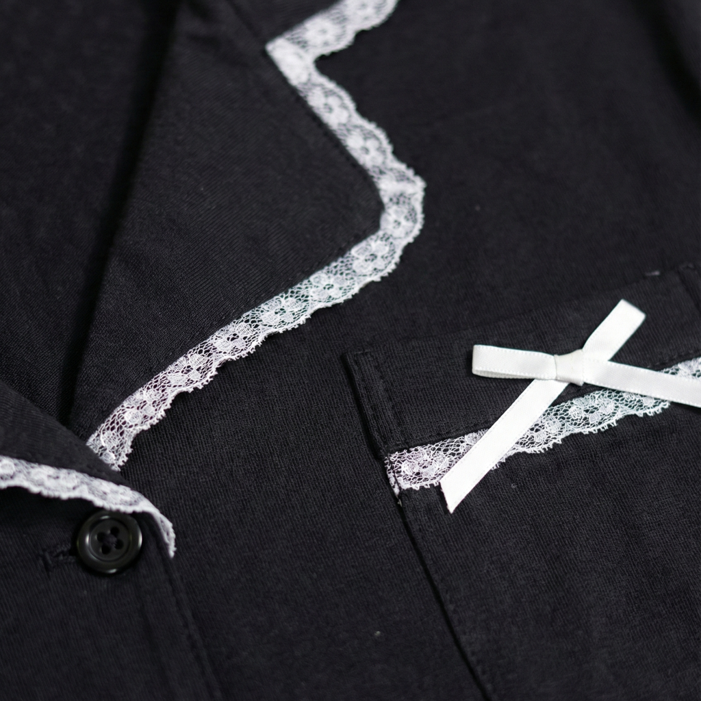 Womens Silk Pajama 2 Pcs Set 8016