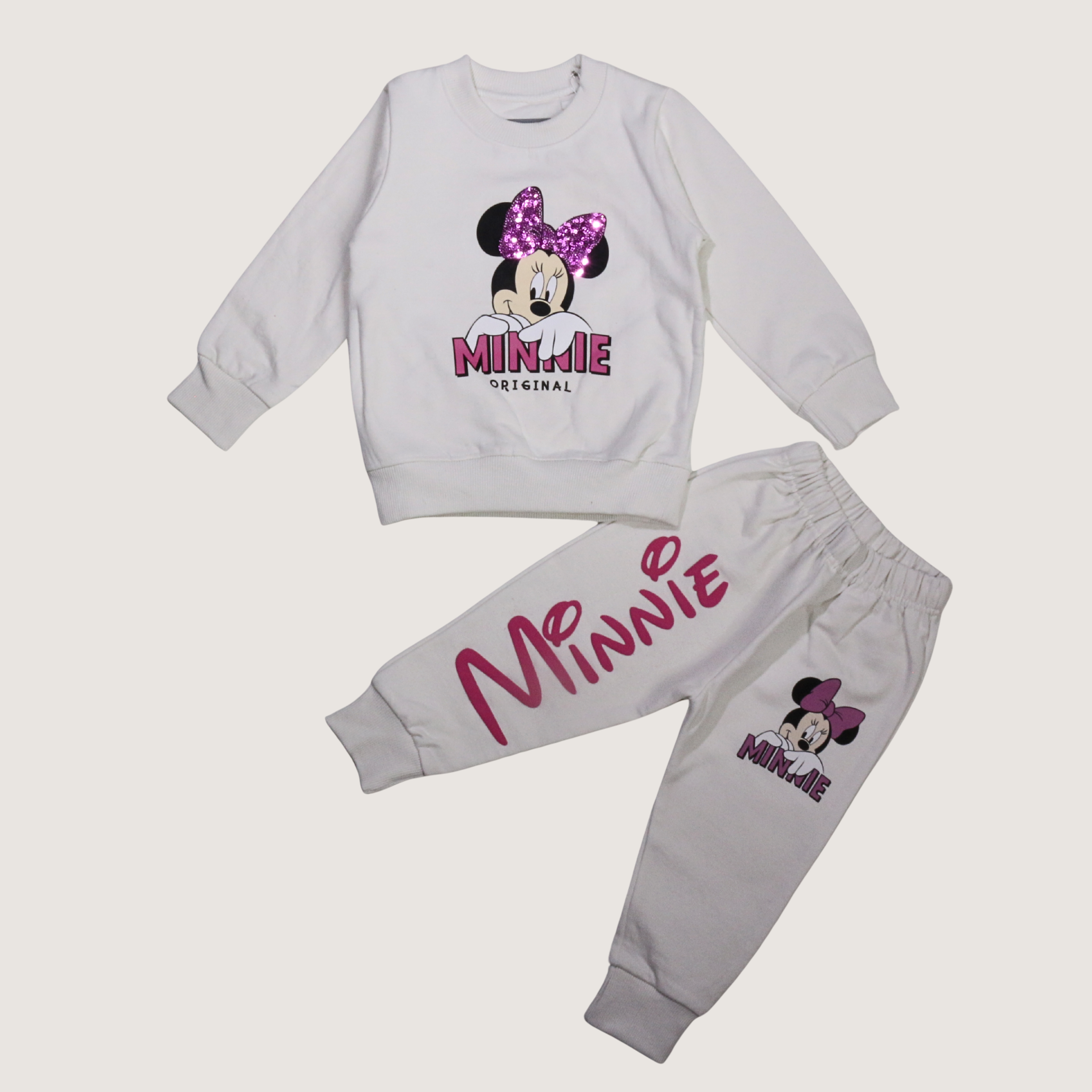 بيجامة كات ماري الوردية بأكمام طويلة (بنات)