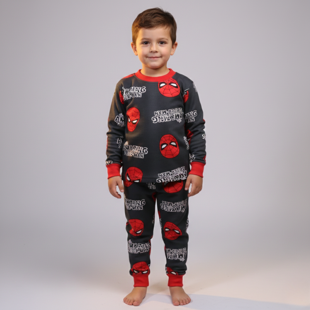 The Amazing Spiderman Black Long-Sleeves Pajamas (Boys)