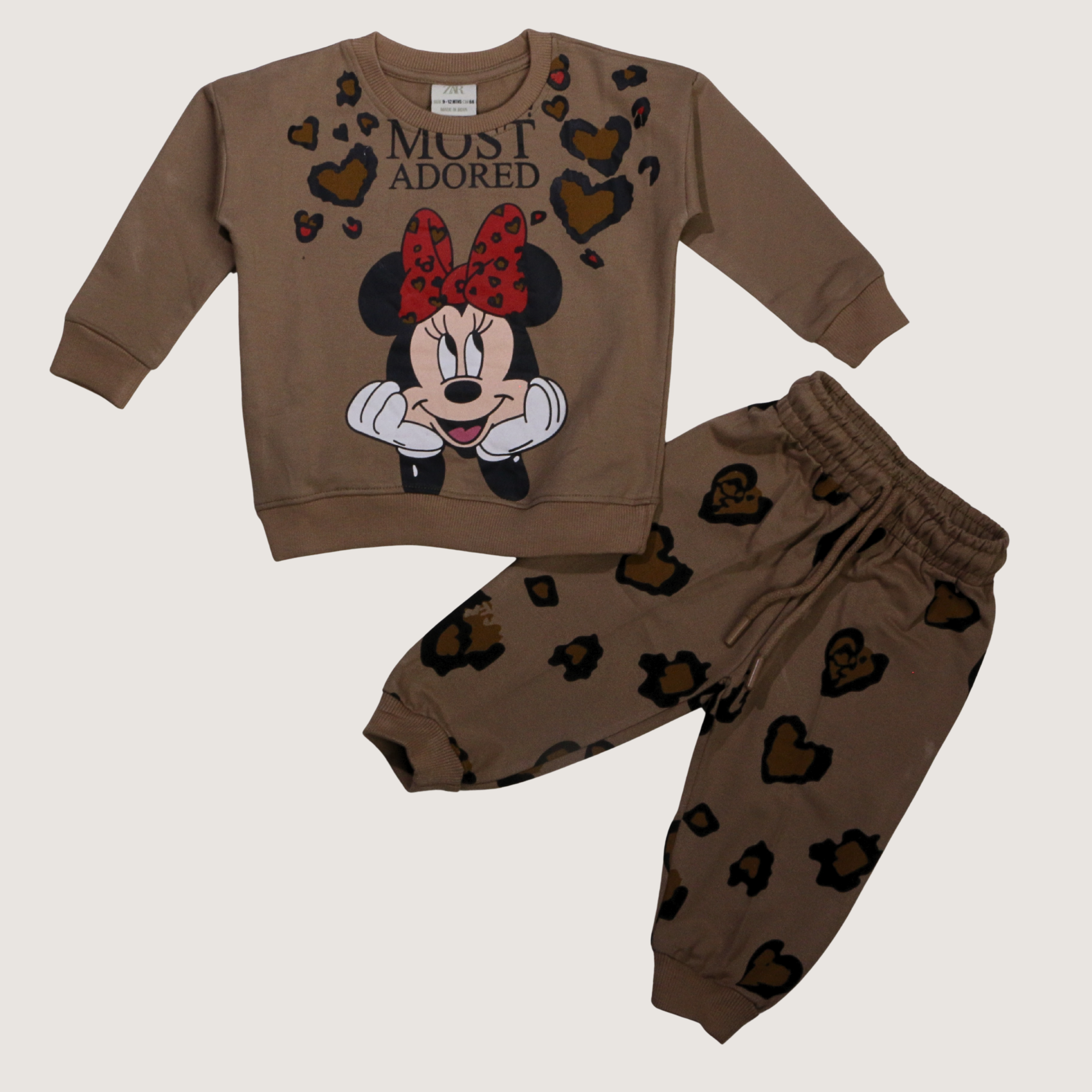 بيجامة كات ماري الوردية بأكمام طويلة (بنات)