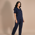 Womens Silk Pajama 2 Pcs Set 8053