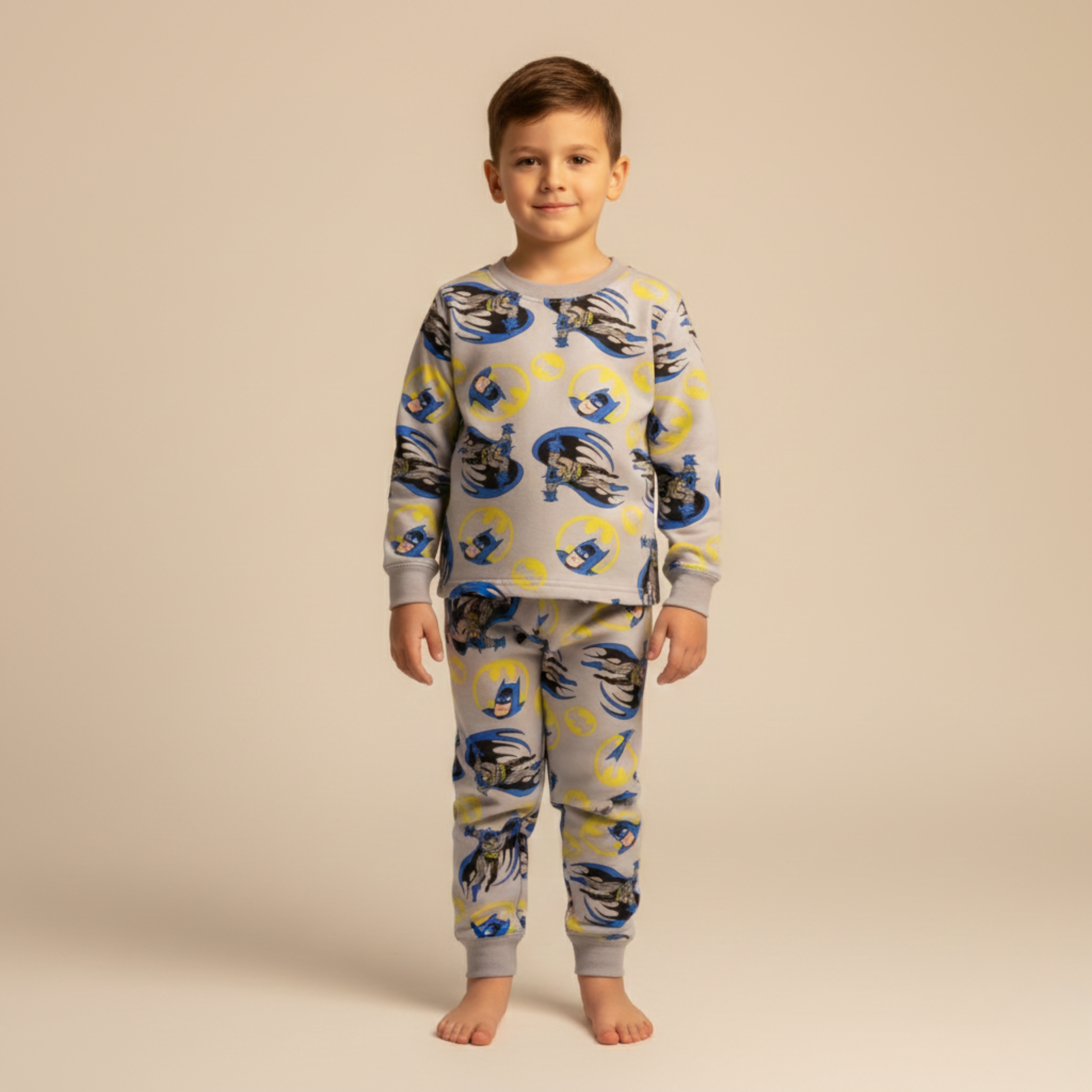 بيجامة كات ماري الوردية بأكمام طويلة (بنات)