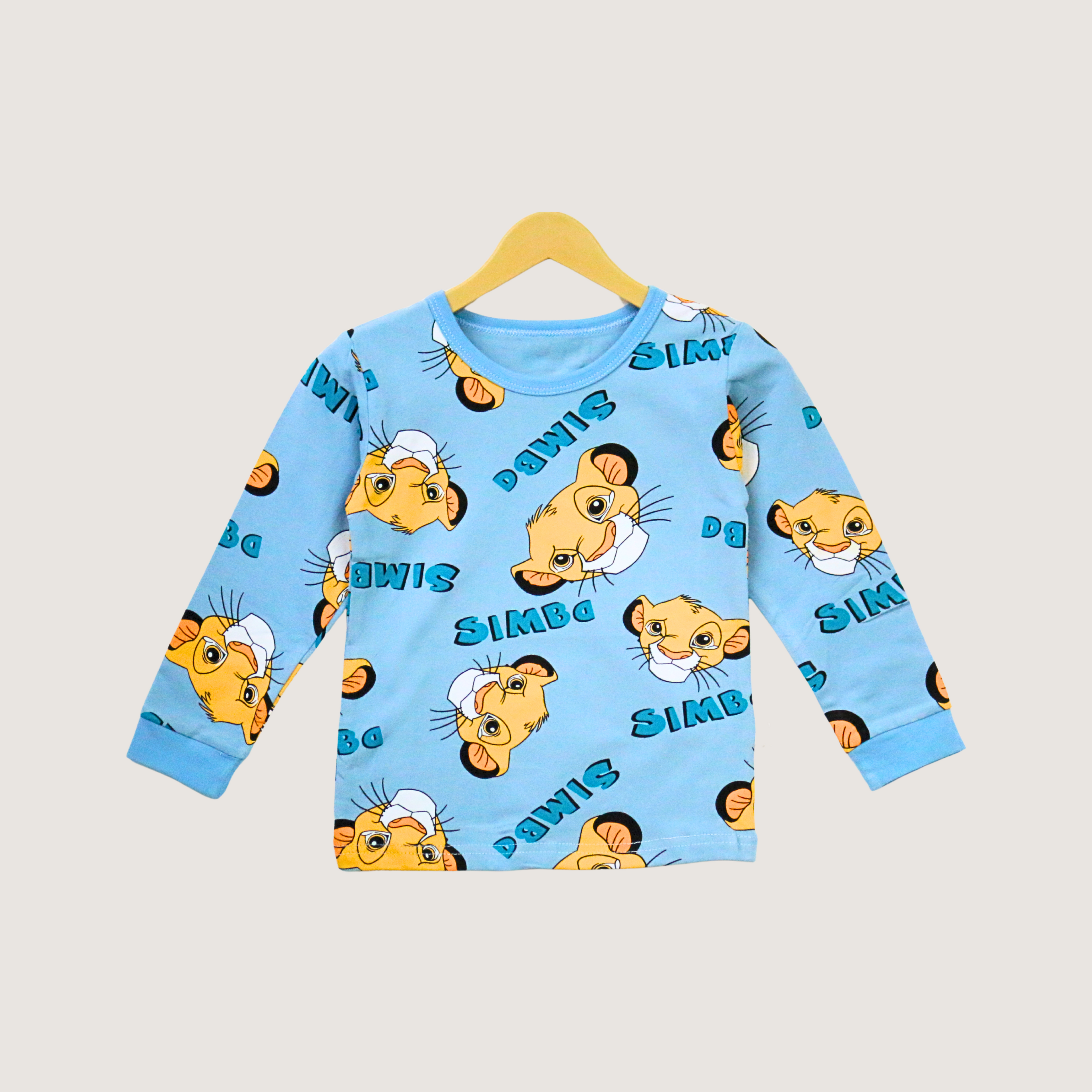 بيجامة سيمبا زرقاء بأكمام طويلة (للأولاد)