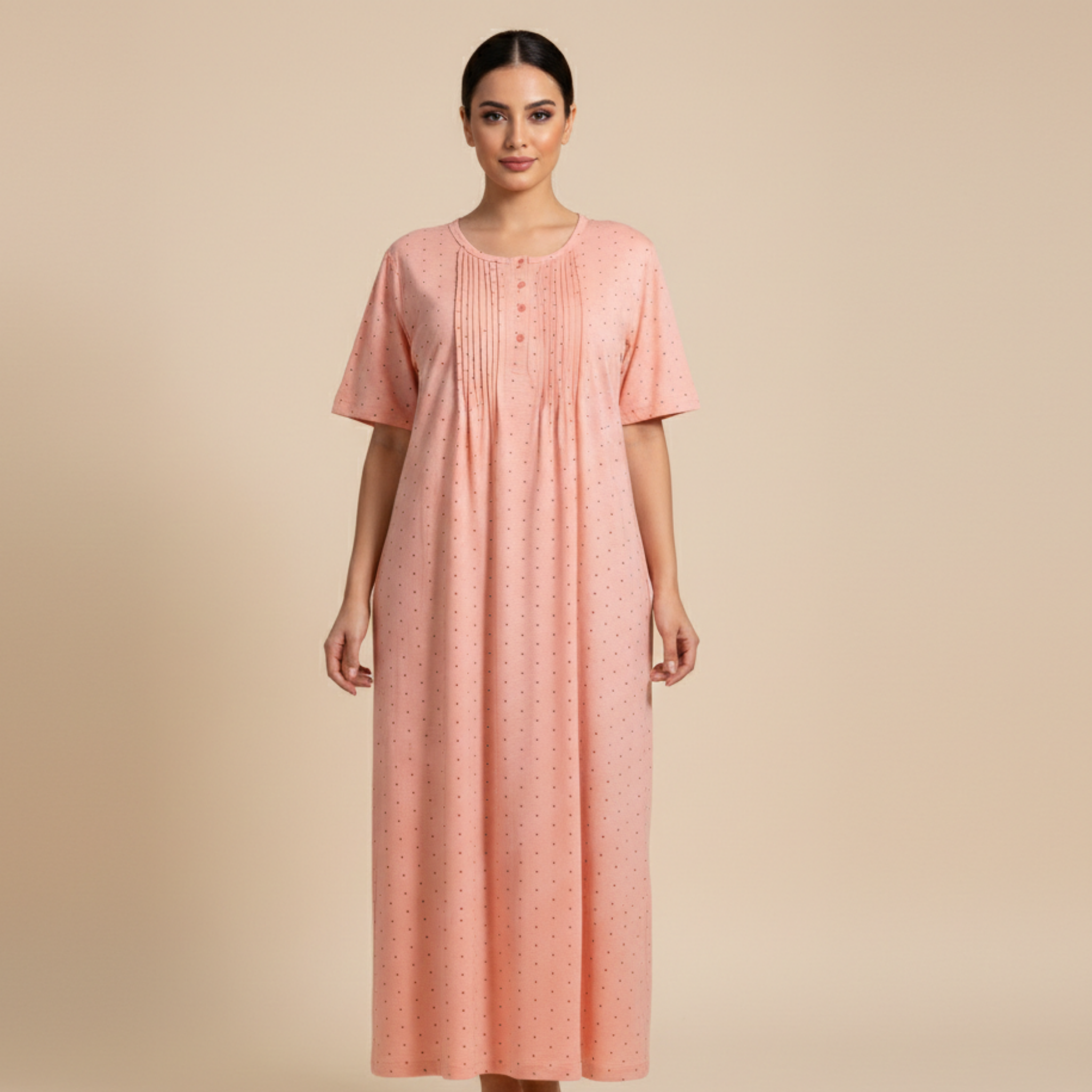 Womens Cotton Long Midi Dress LM-233/J-22