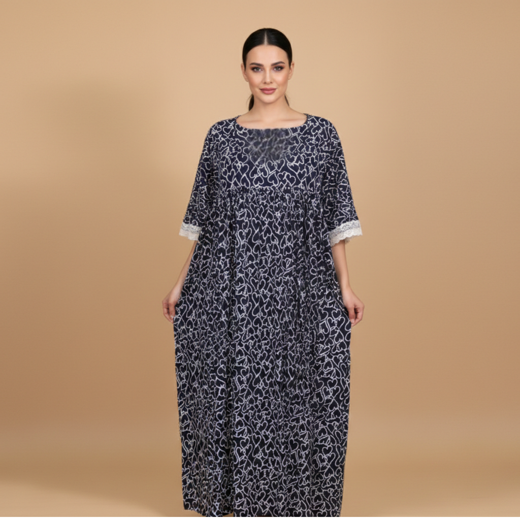 Womens Cotton Long Midi Dress LM-235/J-62