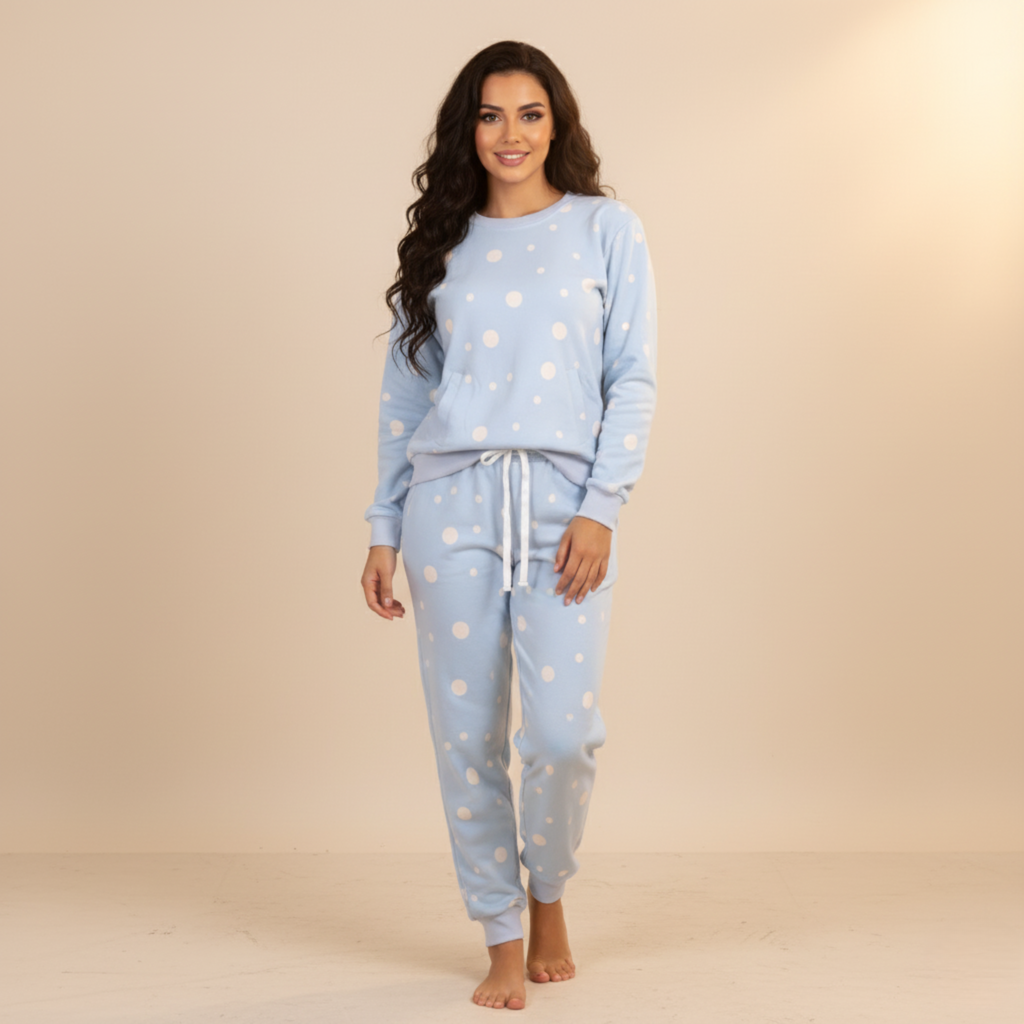 بيجامات قلوب بيضاء نسائية