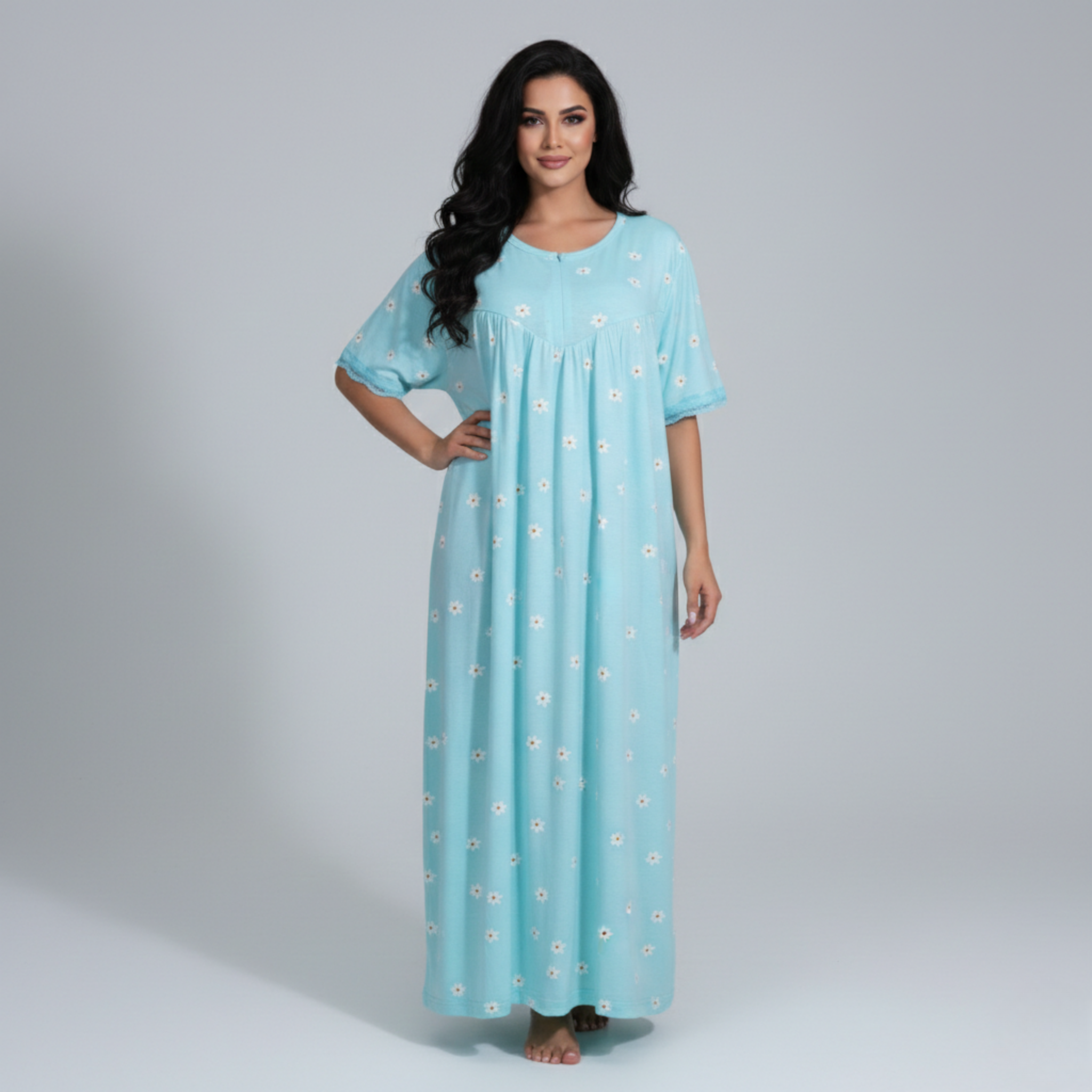 Womens Cotton Long Midi Dress LM-213/19