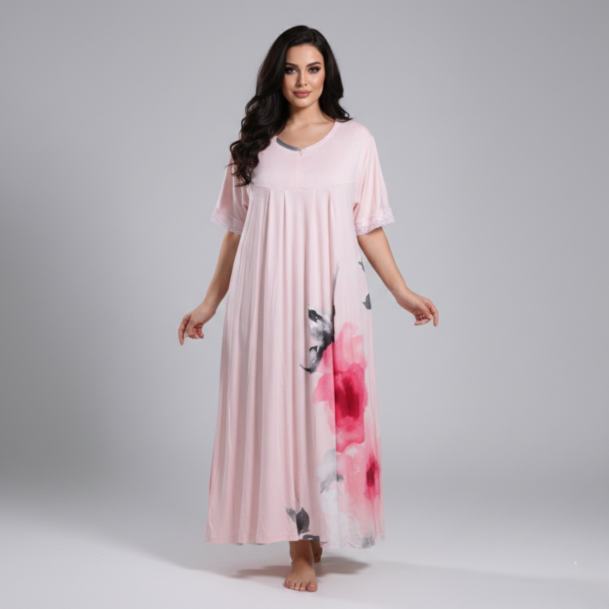 Womens Cotton Long Midi Dress LM-209/24